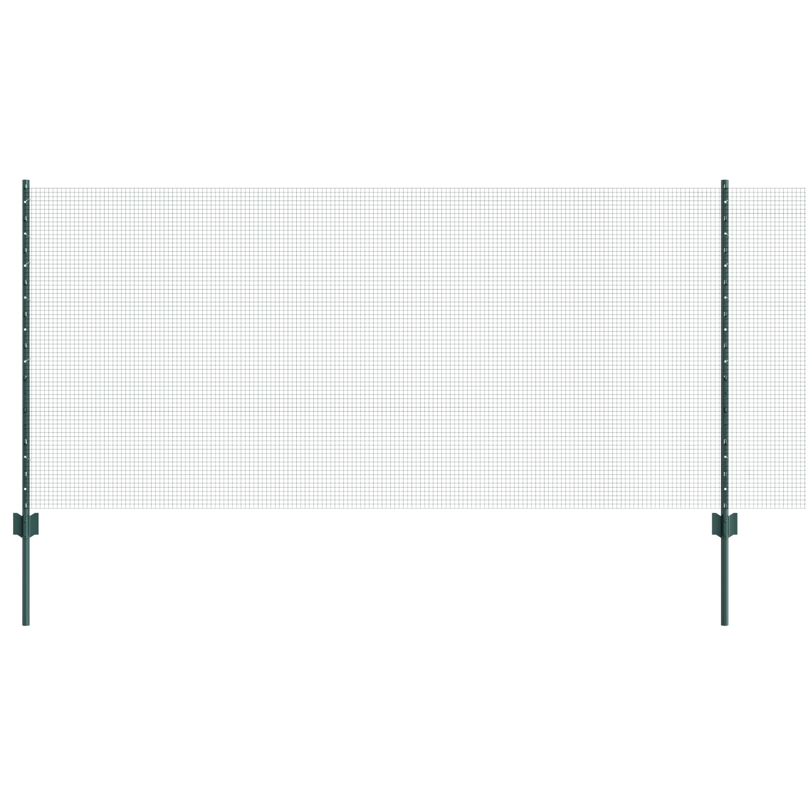 Welded Wire Fence with 22 U Posts Green 1x50 m Steel - Image 2