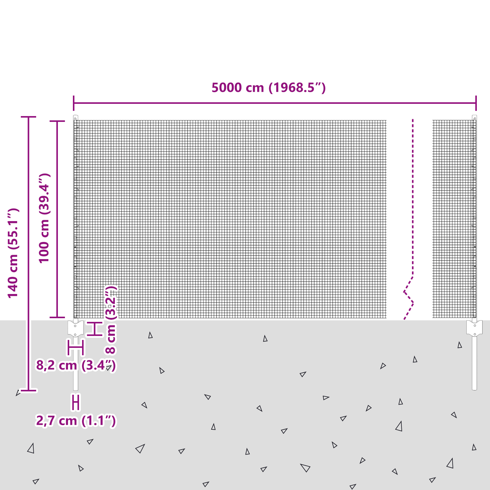Welded Wire Fence with 22 U Posts Green 1x50 m Steel - Image 11