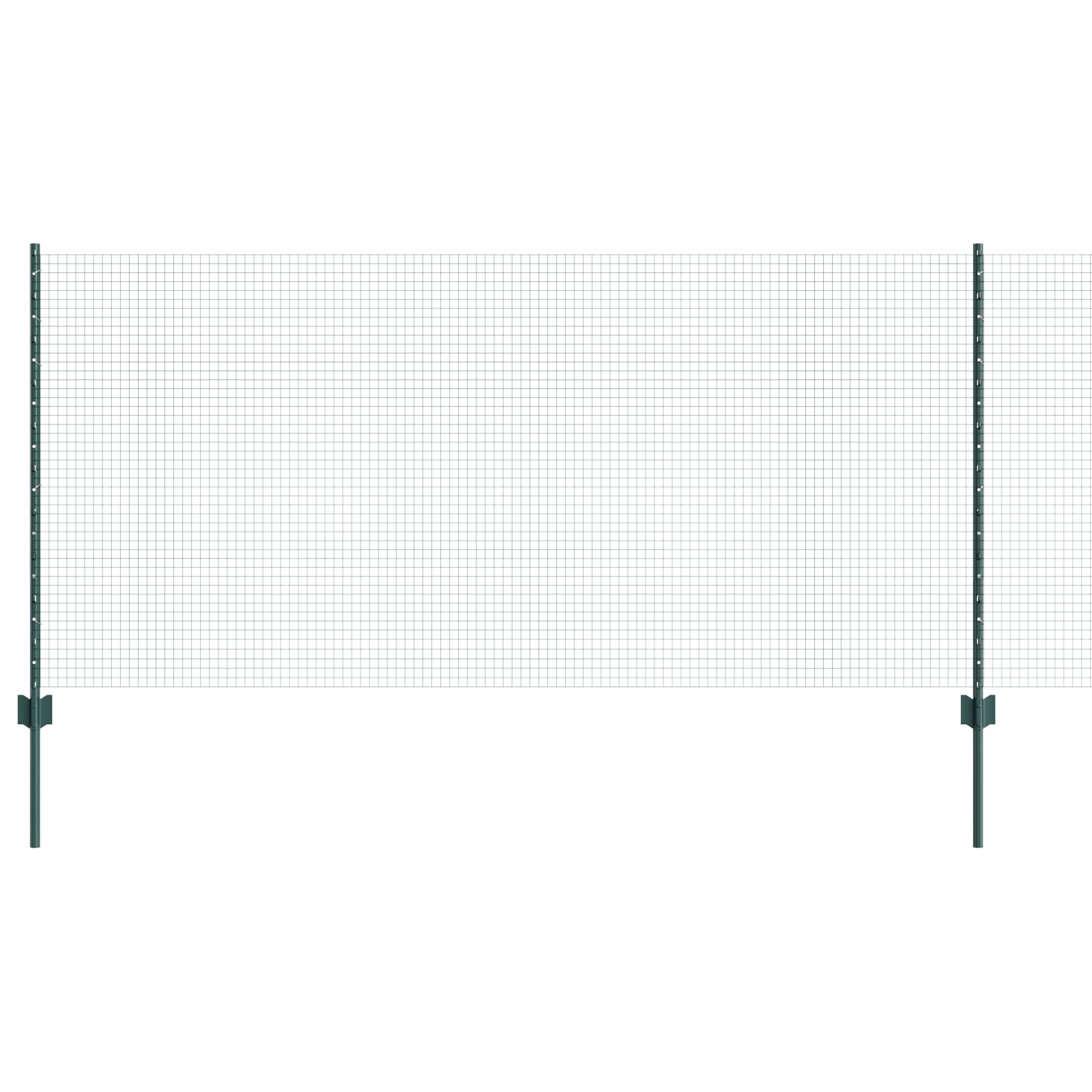 Welded Wire Fence with 22 U Posts Green 1x50 m Steel - Image 2