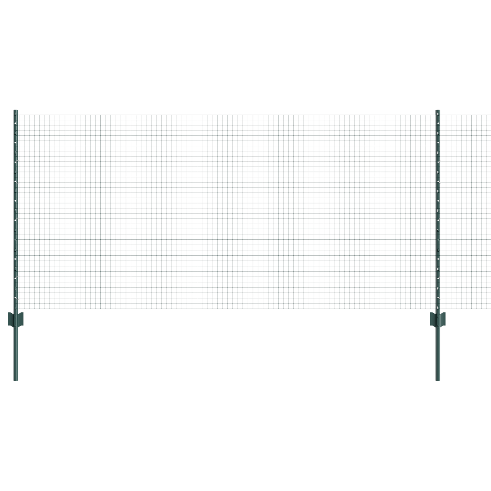 Welded Wire Fence with 22 U Posts Green 1x50 m Steel - Image 2