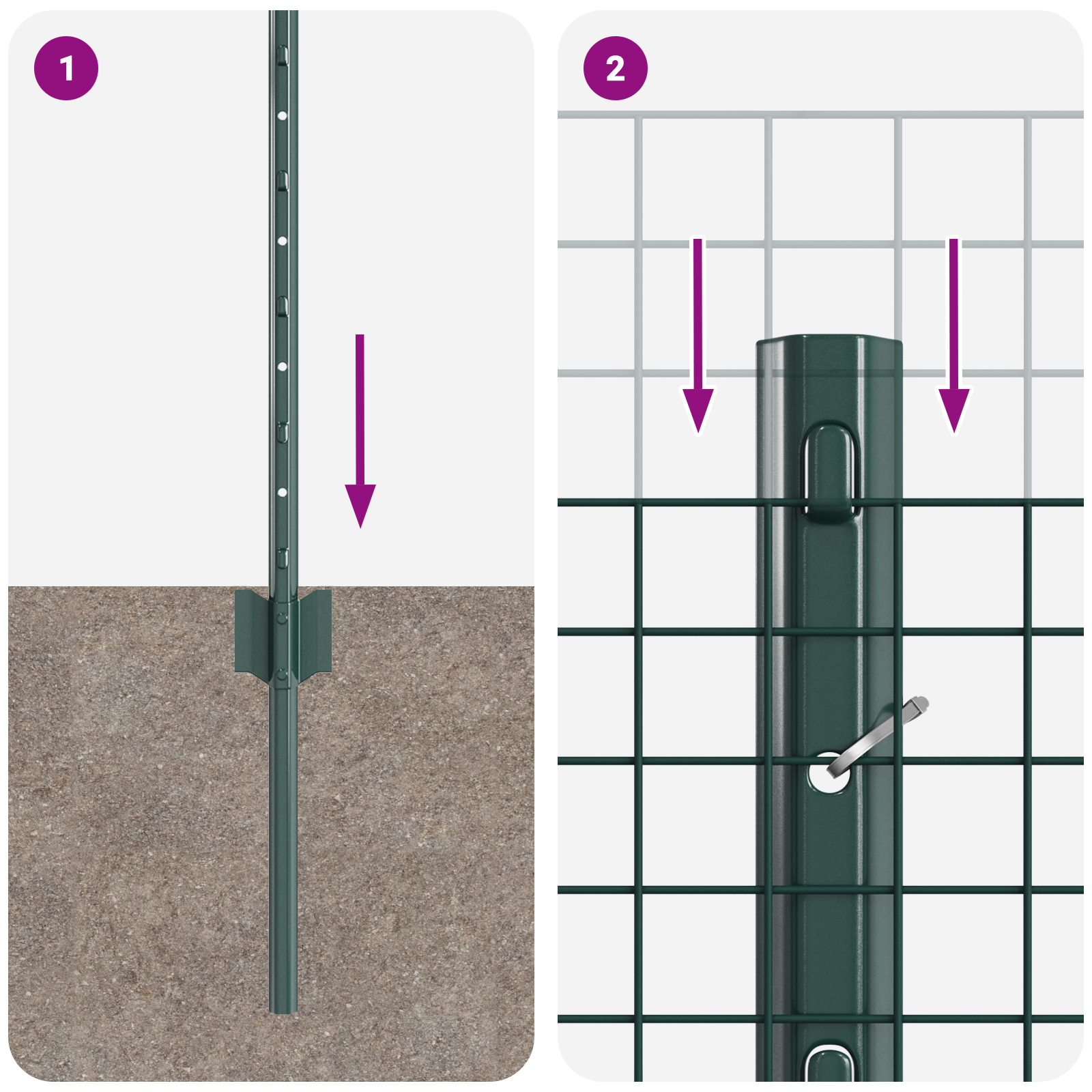 Welded Wire Fence with 44 U Posts Green 0.4x100 m Steel - Image 9