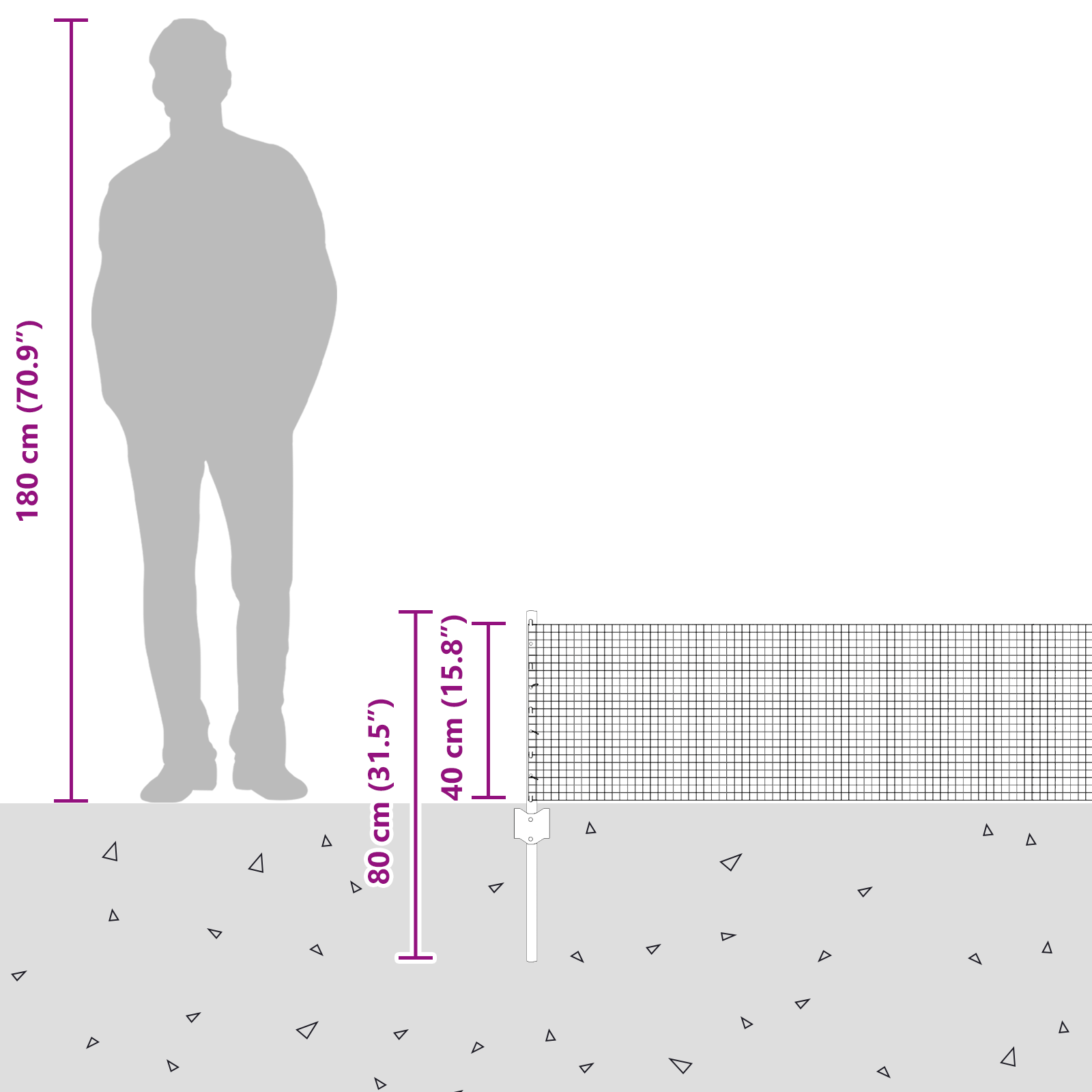 Welded Wire Fence with 5 U Posts Grey 0.4x10 m Steel - Image 10