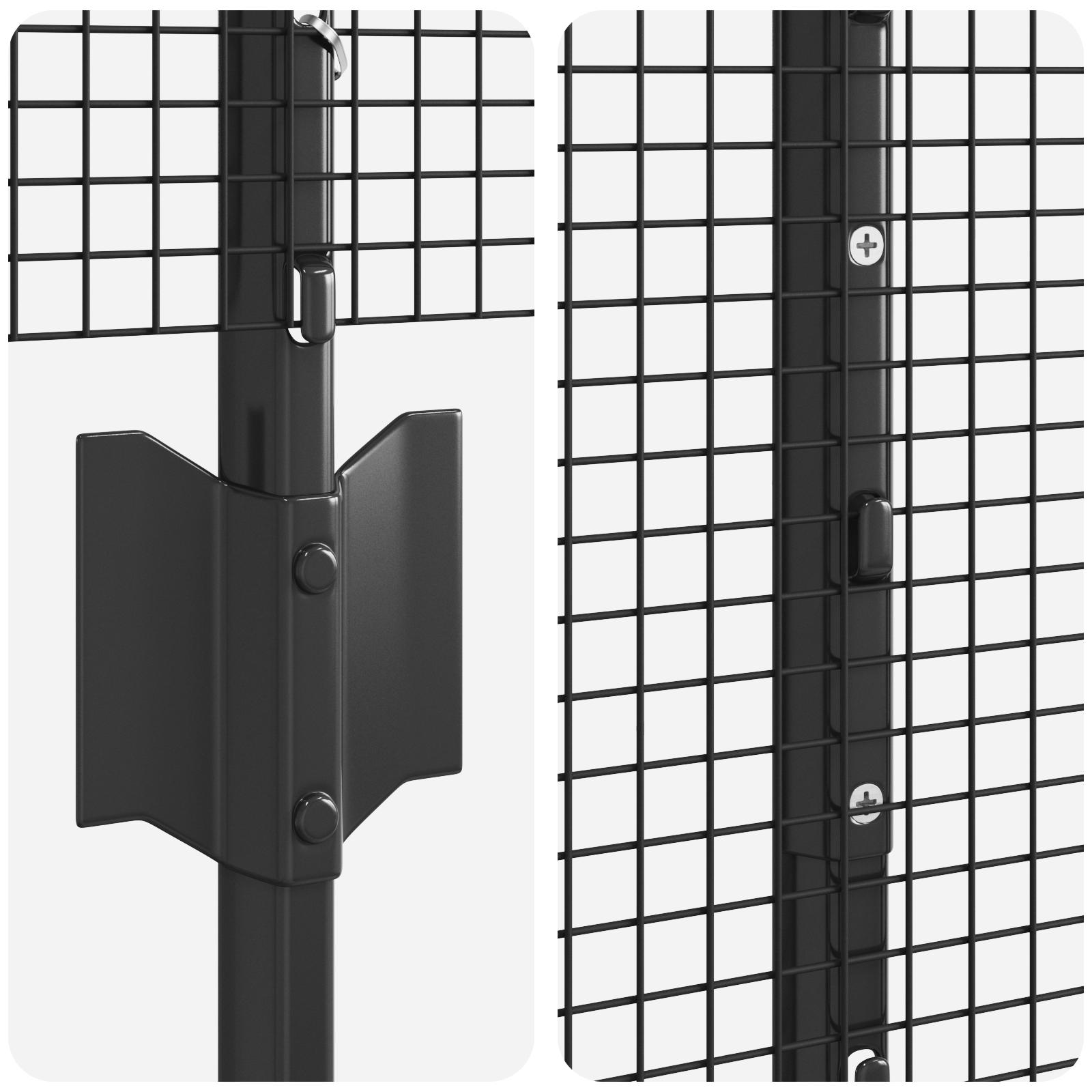 Welded Wire Fence with 10 U Posts Grey 1.6x10 m Steel - Image 7