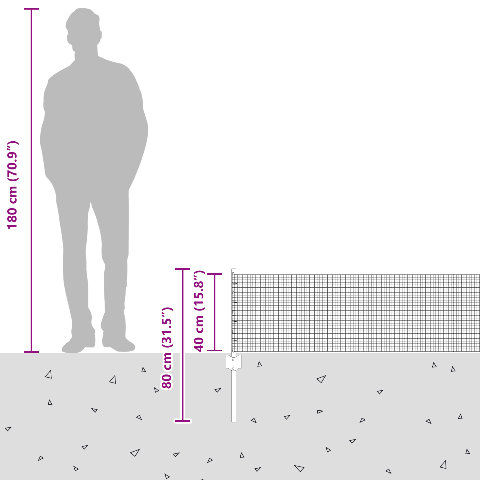 Welded Wire Fence with 11 U Posts Grey 0.4x25 m Steel - Image 10