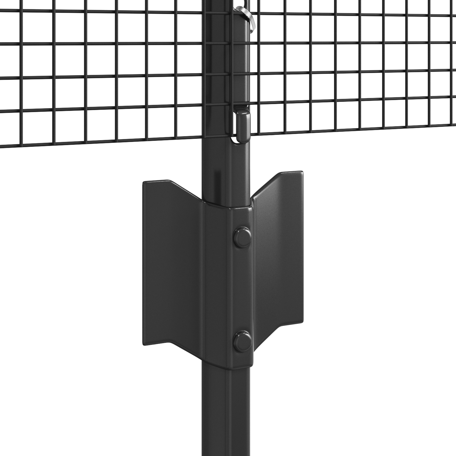 Welded Wire Fence with 11 U Posts Grey 0.4 x 25 m Steel - Image 6
