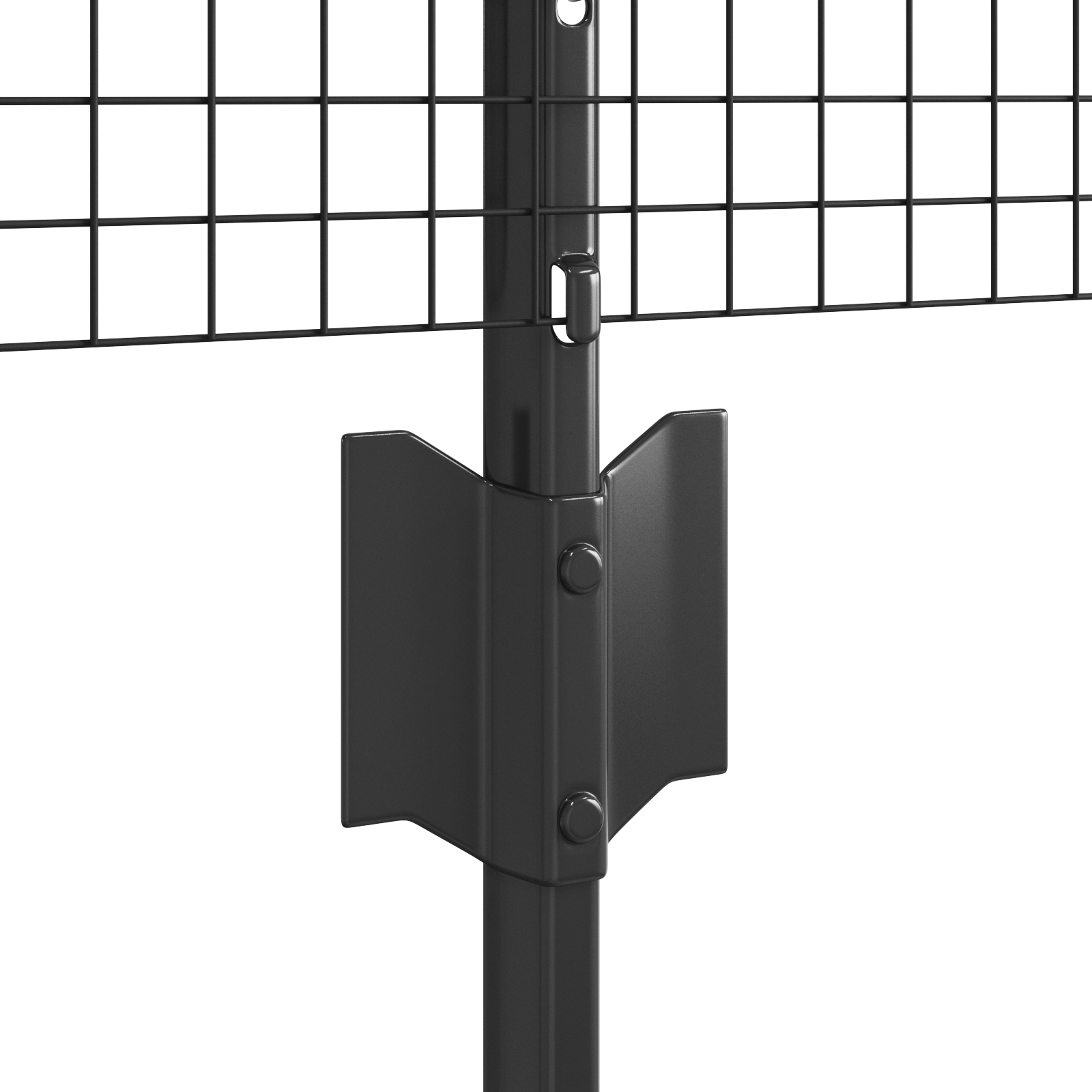 Welded Wire Fence with 11 U Posts Grey 0.4x25 m Steel - Image 6