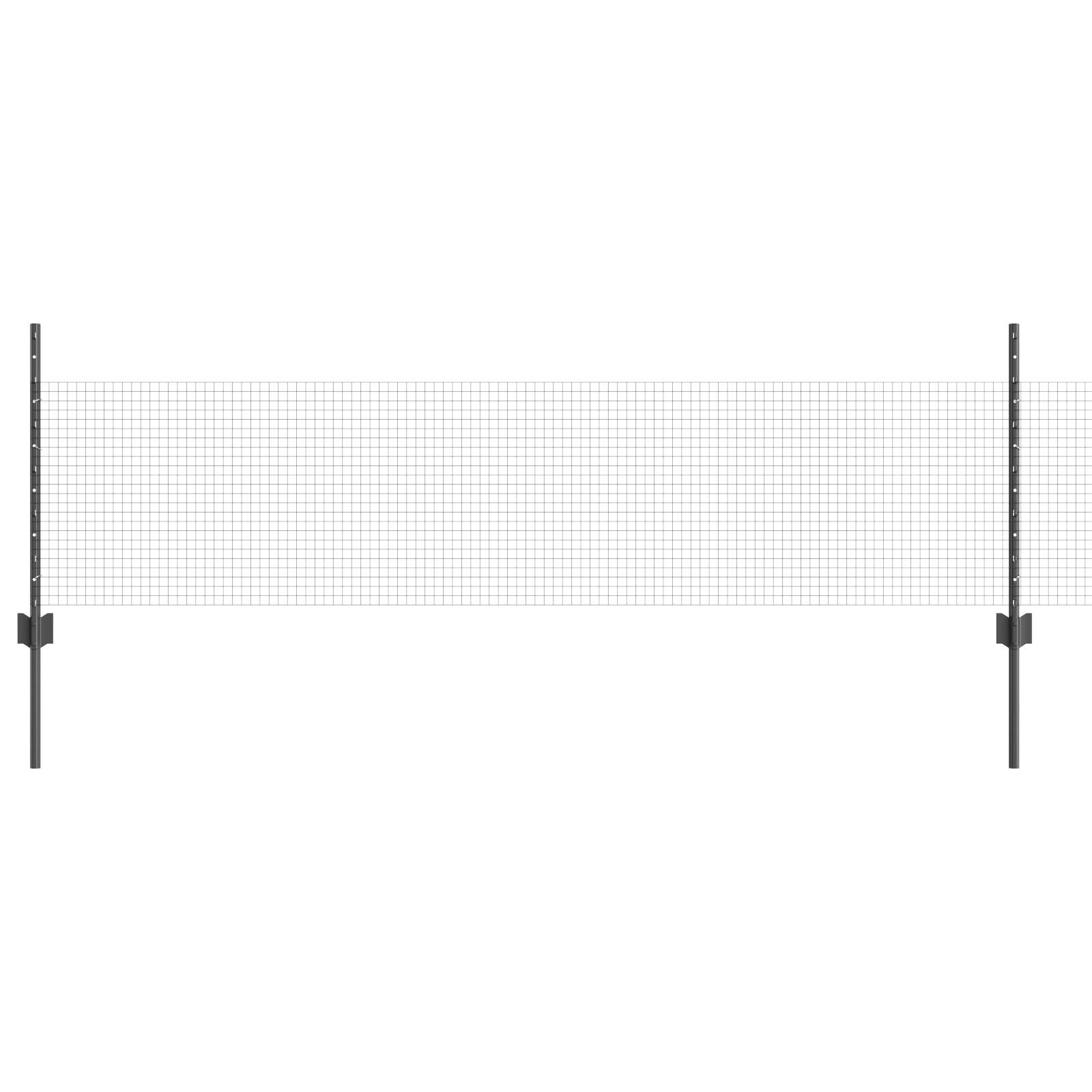 Garden Fence Set Set of 2 Grey Metal Large Durable - Image 2