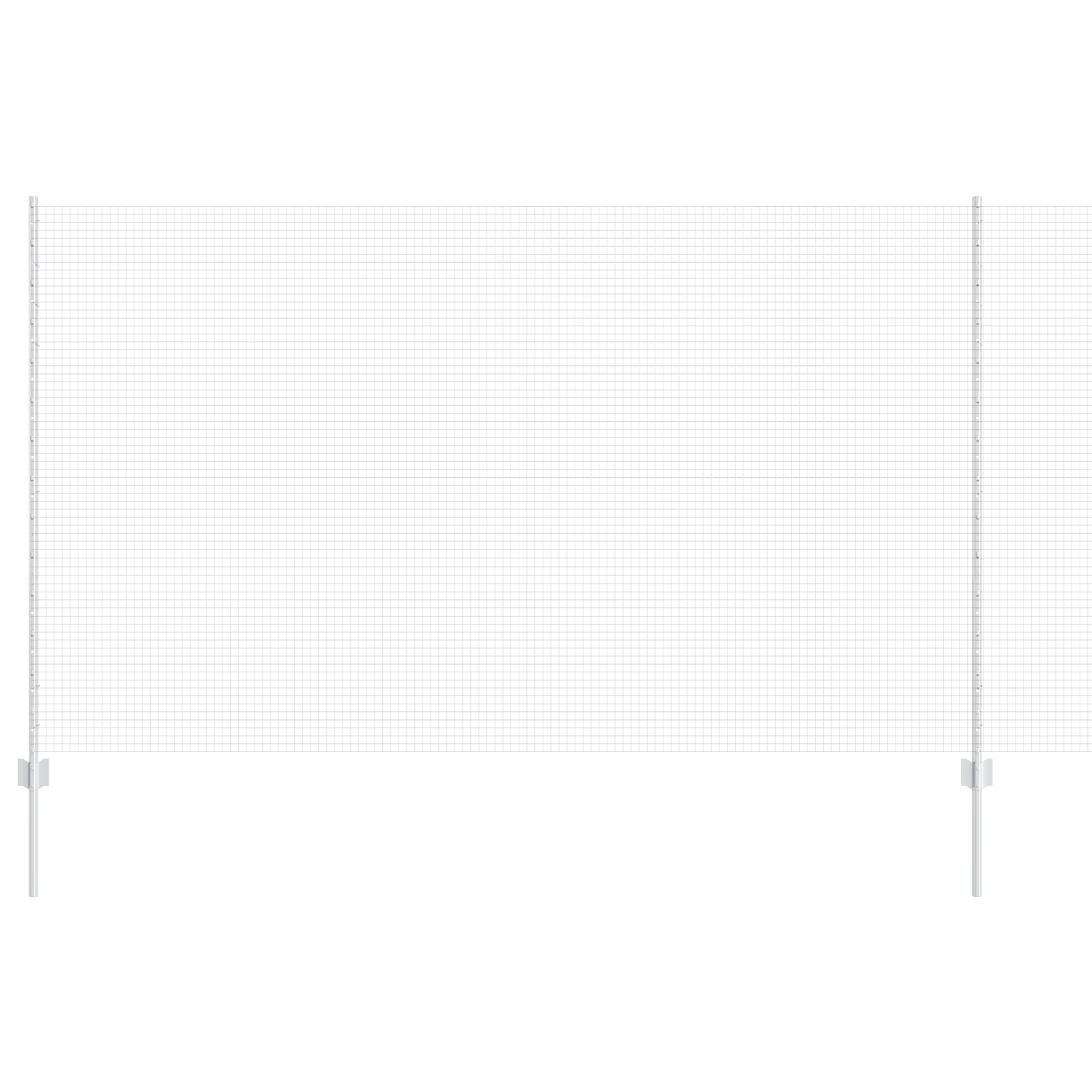 Welded Wire Fence with 44 U Posts Grey 1.4x50 m Steel - Image 2