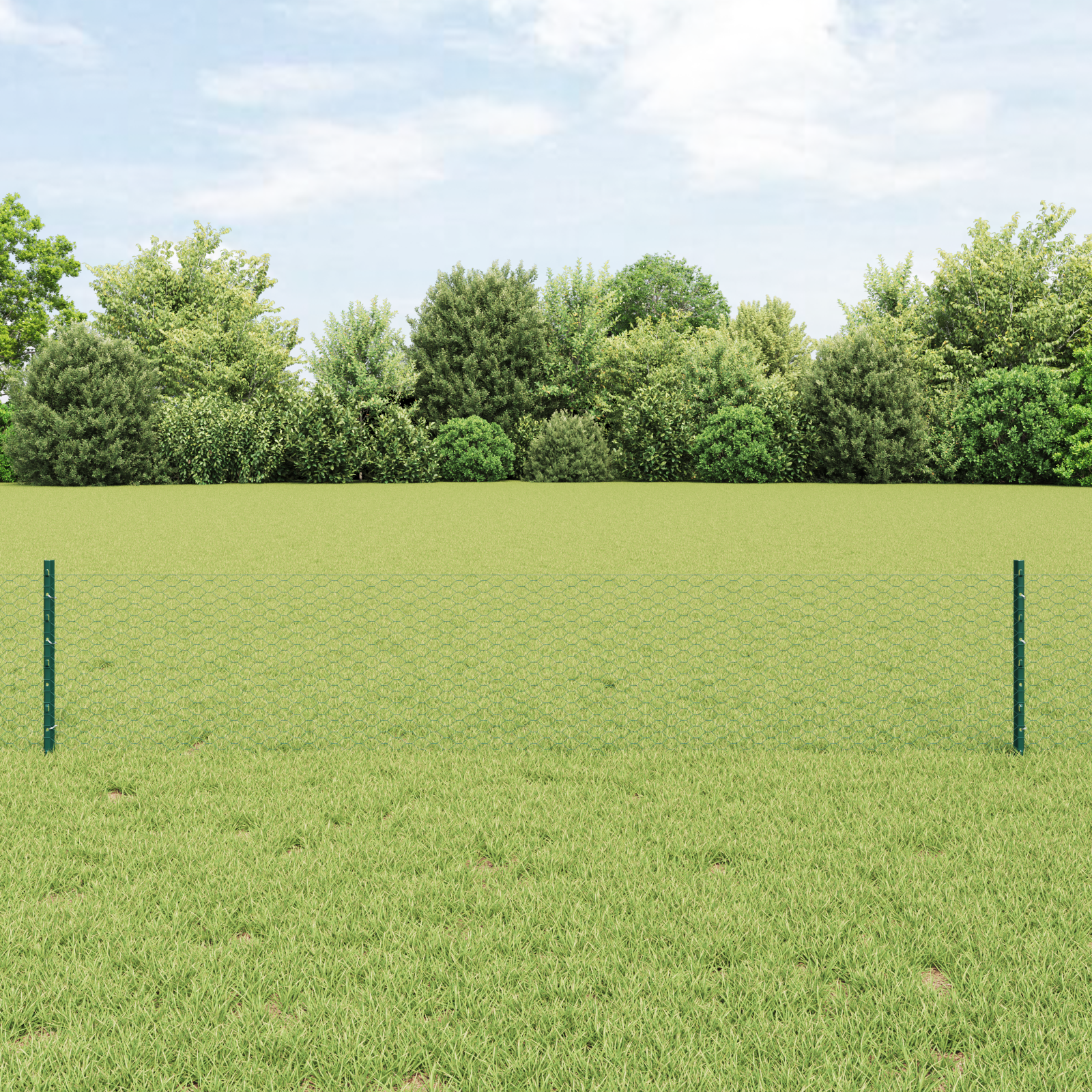 Thumbnail - vidaXL Sechseckiges Gartenzaun-Set Set von 2 Grün