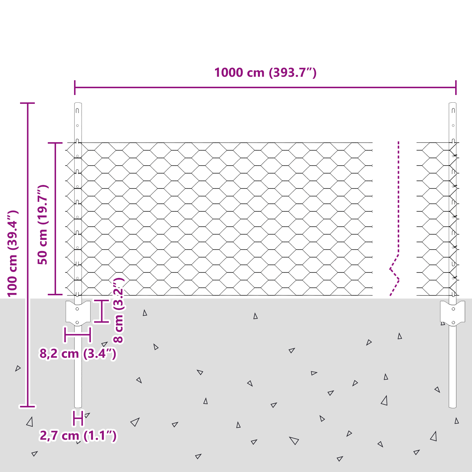 Fence Posts 11 pcs U-Channel Green 80 cm Steel - Image 10