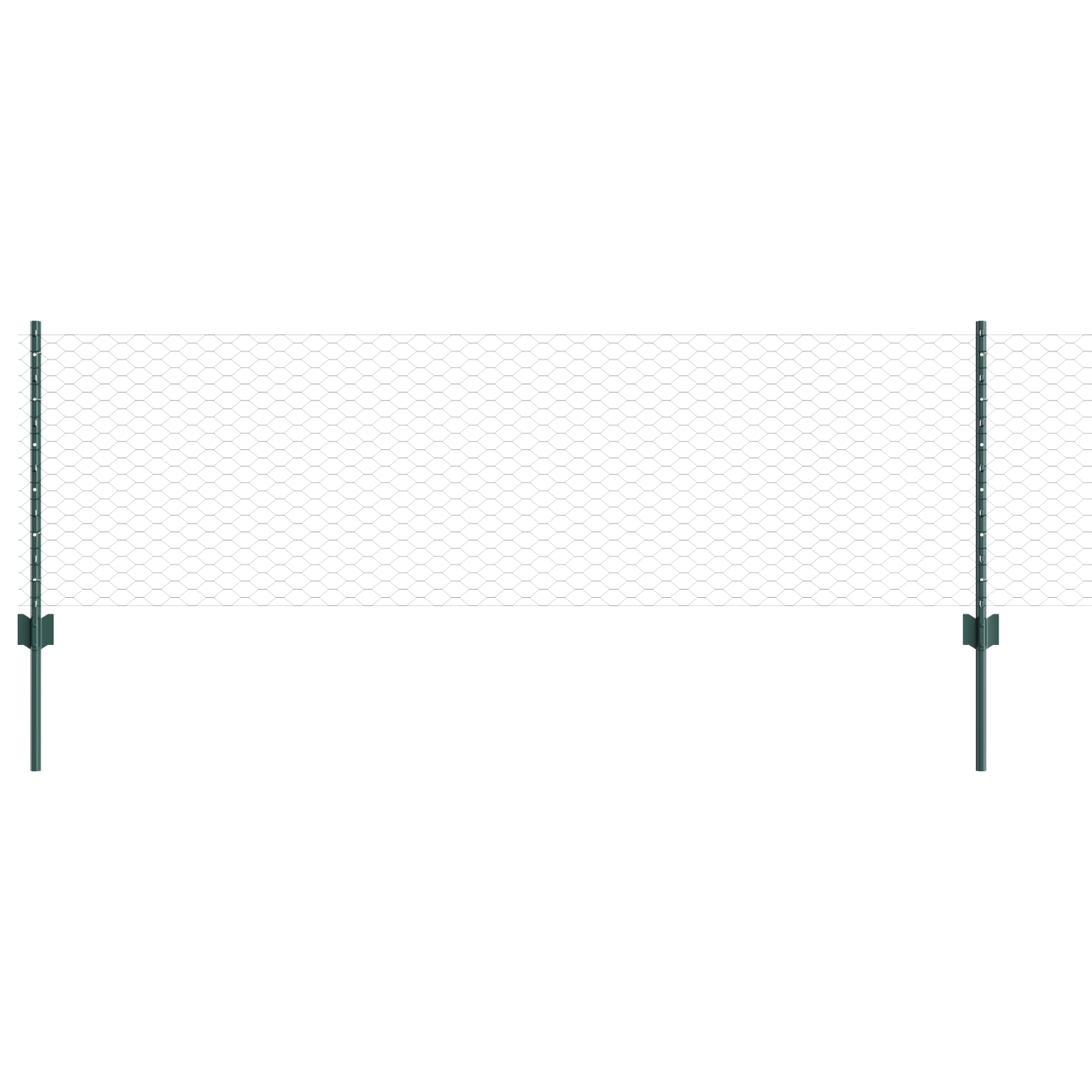 Fence Posts 5 pcs U-Channel Green 120 cm Steel - Image 2