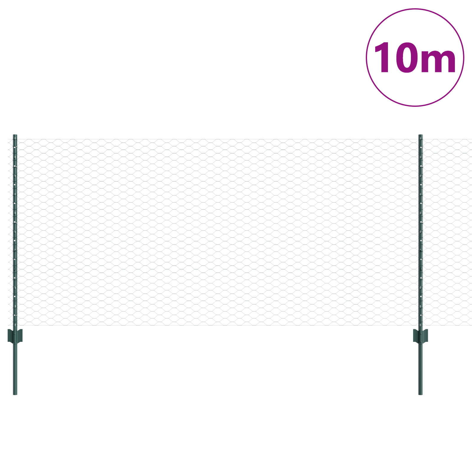 Fence Posts 5 pcs U-Channel Green 100 cm Steel - Image 3
