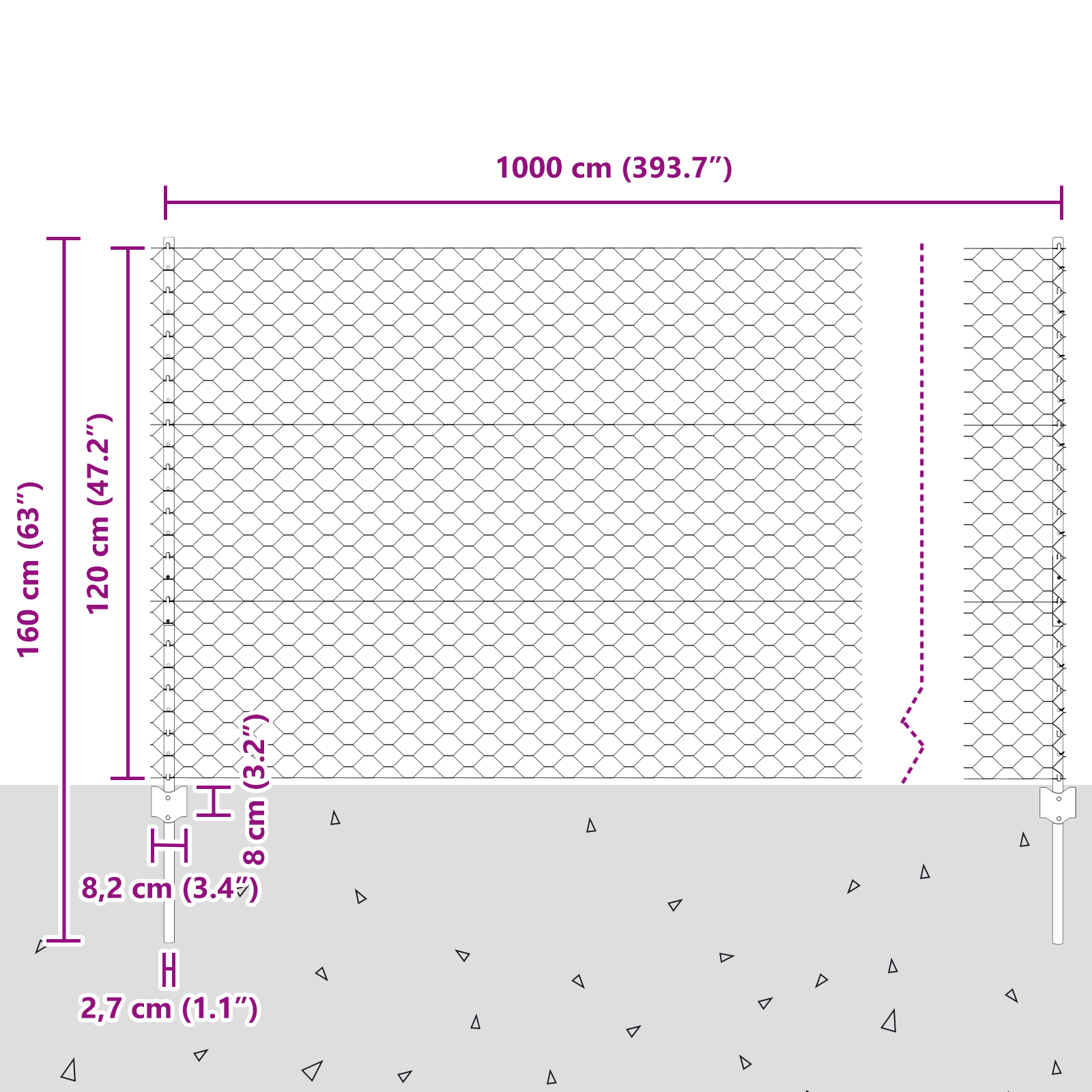 Fence Posts 5 pcs U-Channel Green 120 cm Steel - Image 11