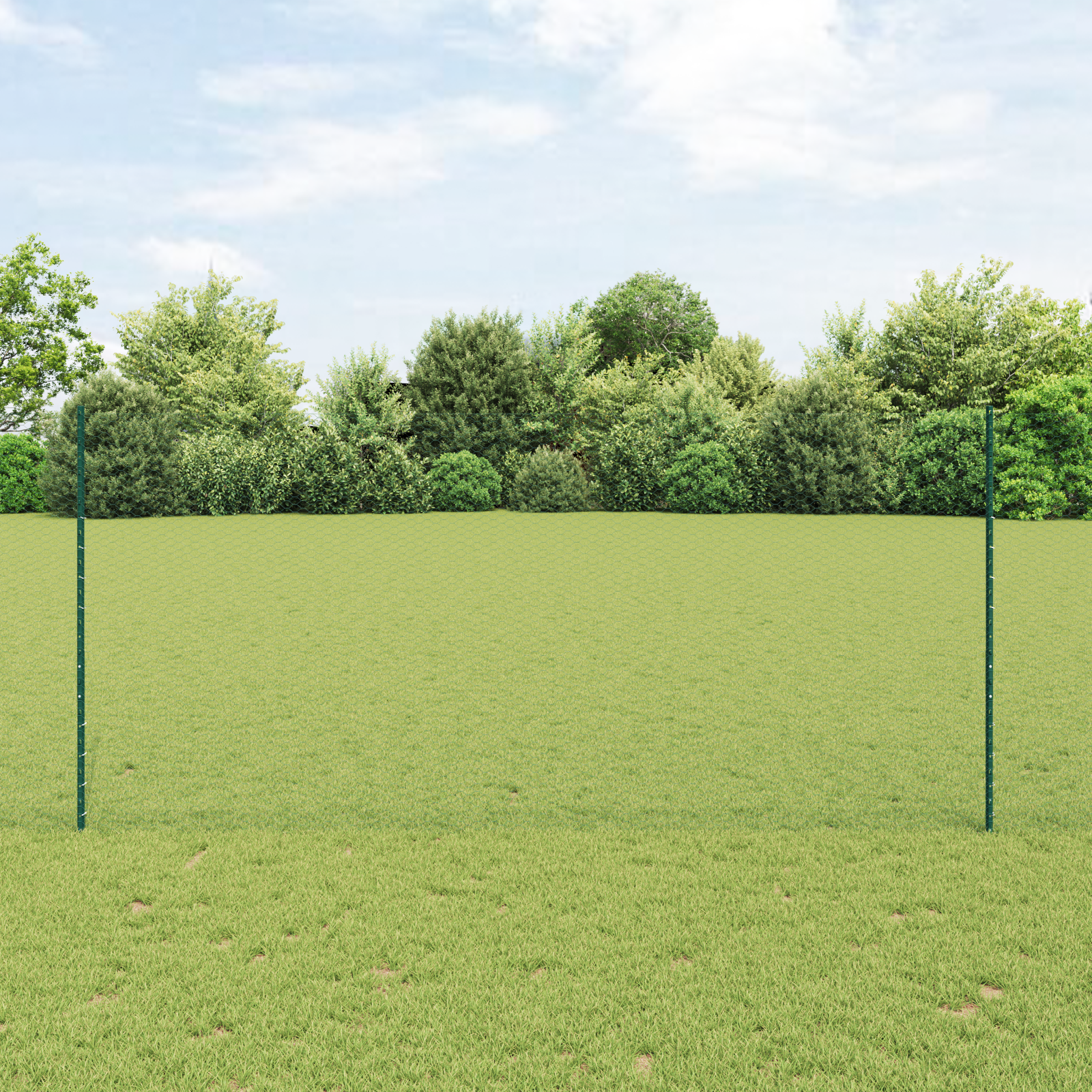 Fence Posts 5 pcs U-Channel Green 140 cm Steel
