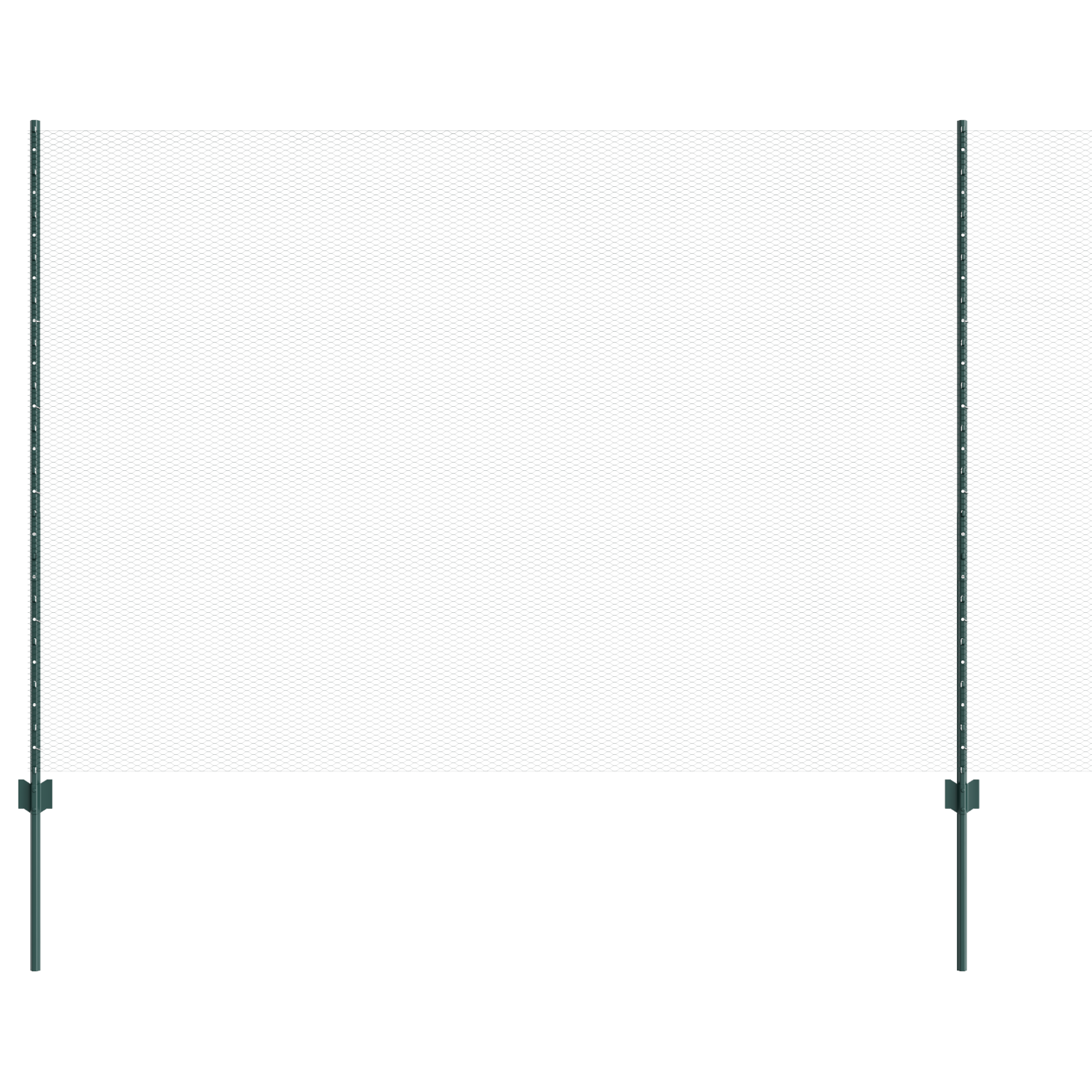 Fence Posts 5 pcs U-Channel Green 160 cm Steel - Image 2