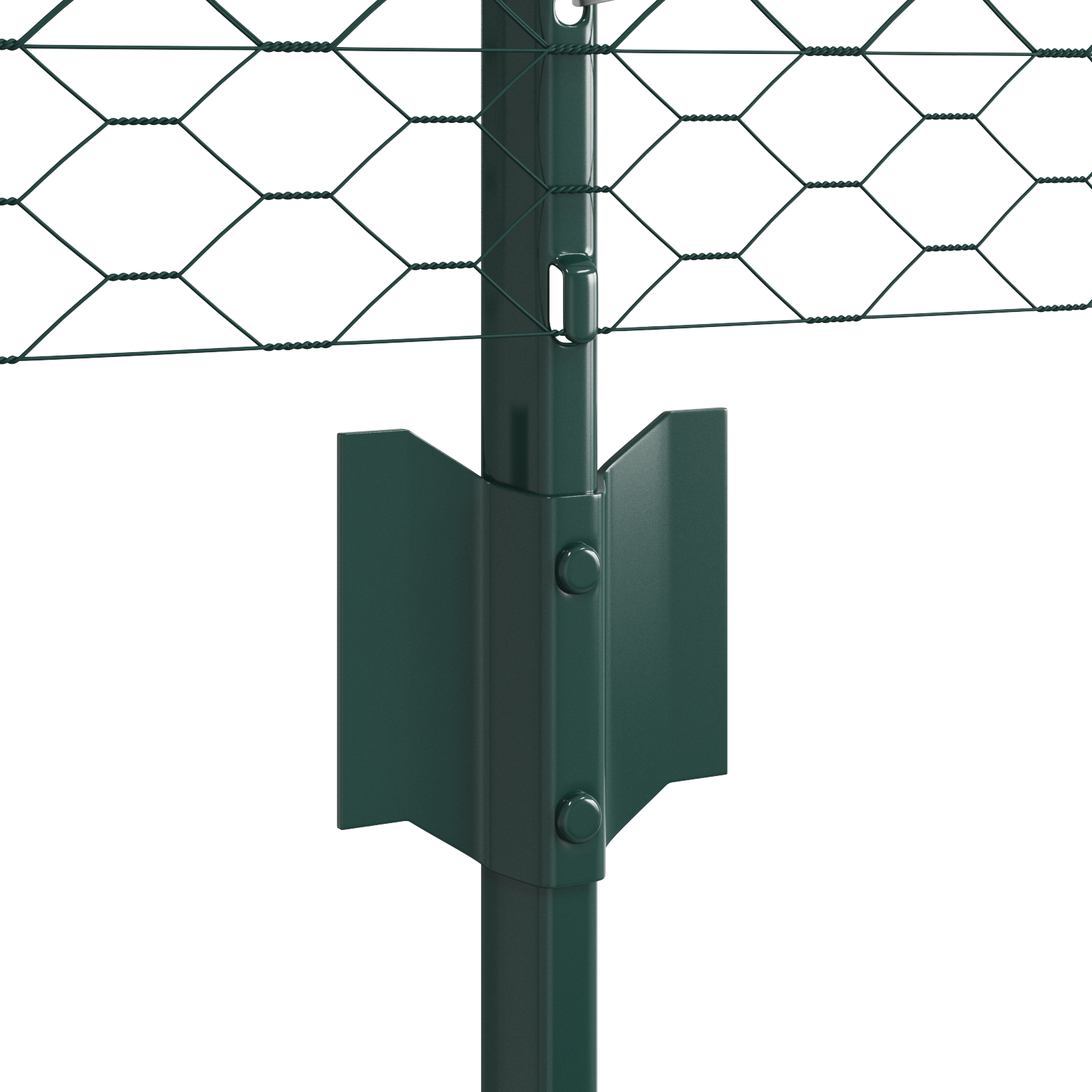 Fence Posts 11 pcs U-Channel Green 40 cm Steel - Image 6