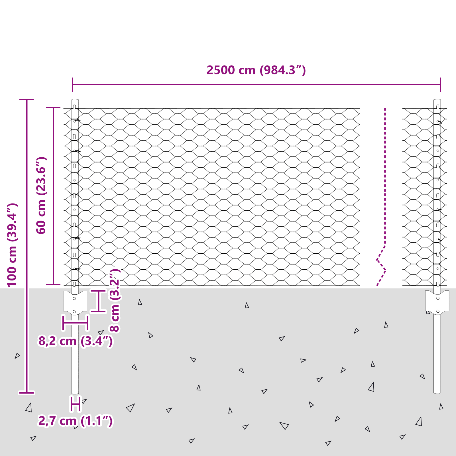 Fence Posts 11 pcs U-Channel Green 60 cm Steel - Image 10