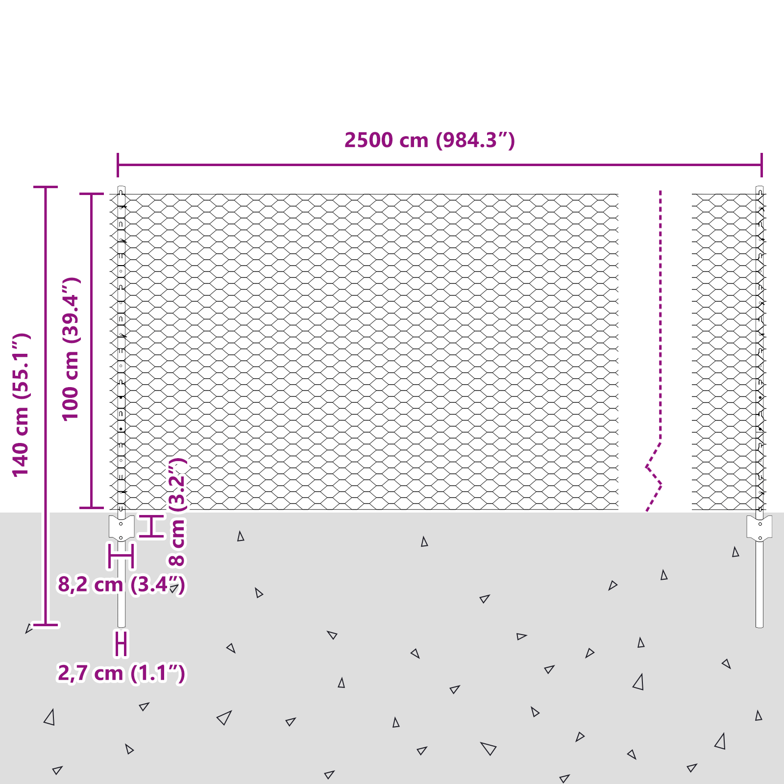 Garden Fence Set Set of 2 Green Metal 25 x 1 m Durable - Image 11
