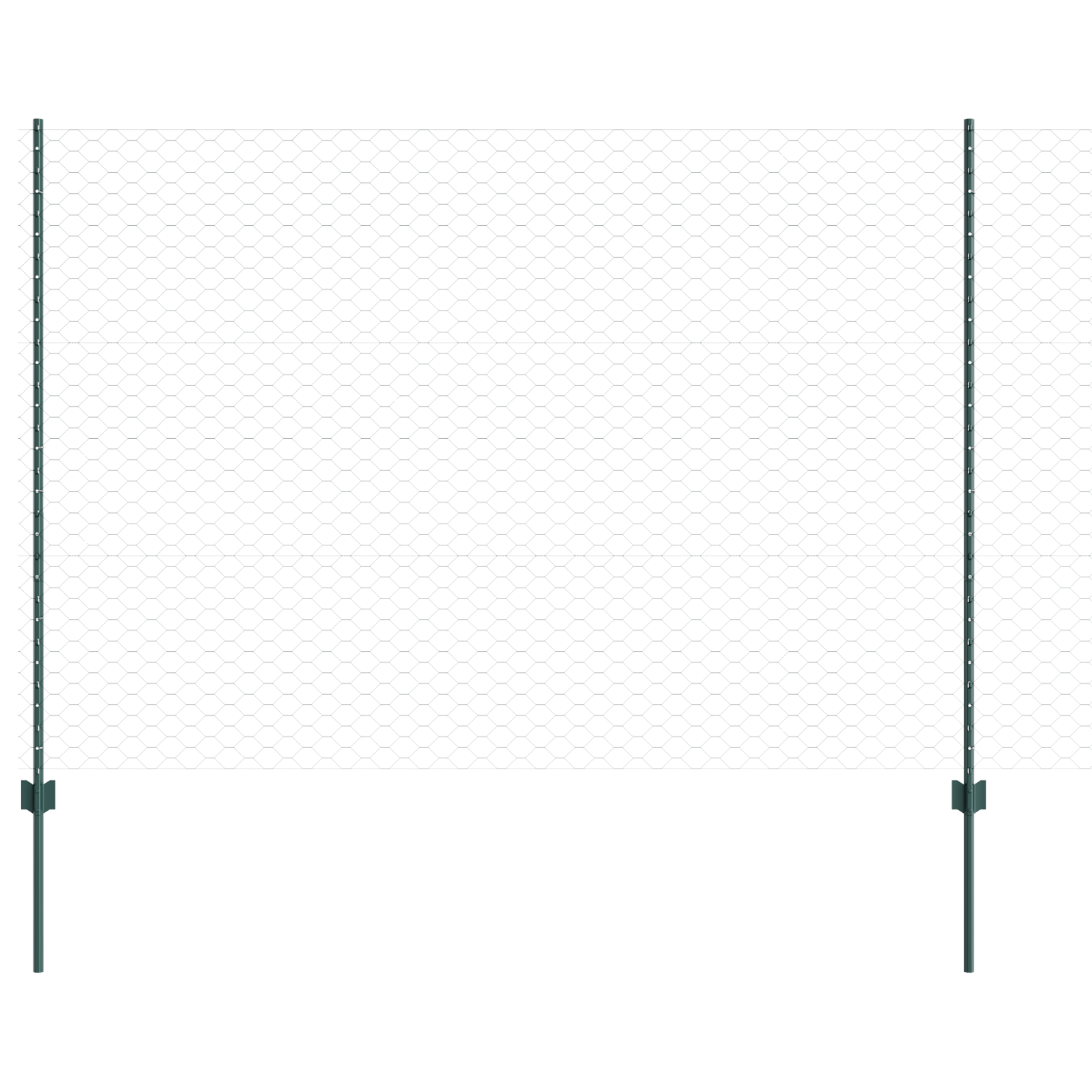 Garden Fence Set Set of 2 Green Metal 25 x 1.5 m Garden Fence - Image 2