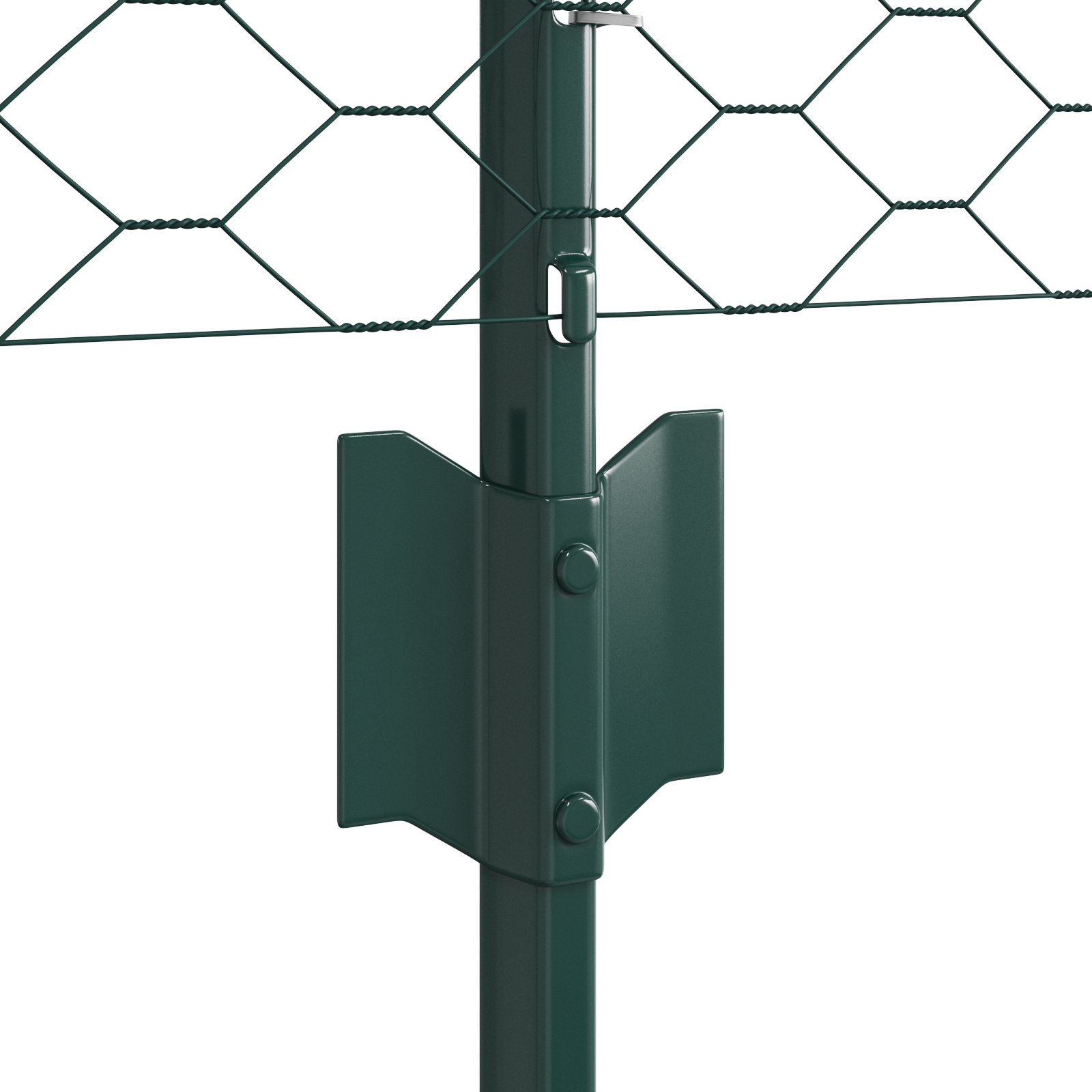 Fence Posts 11 pcs U-Channel Green 60 cm Steel - Image 6