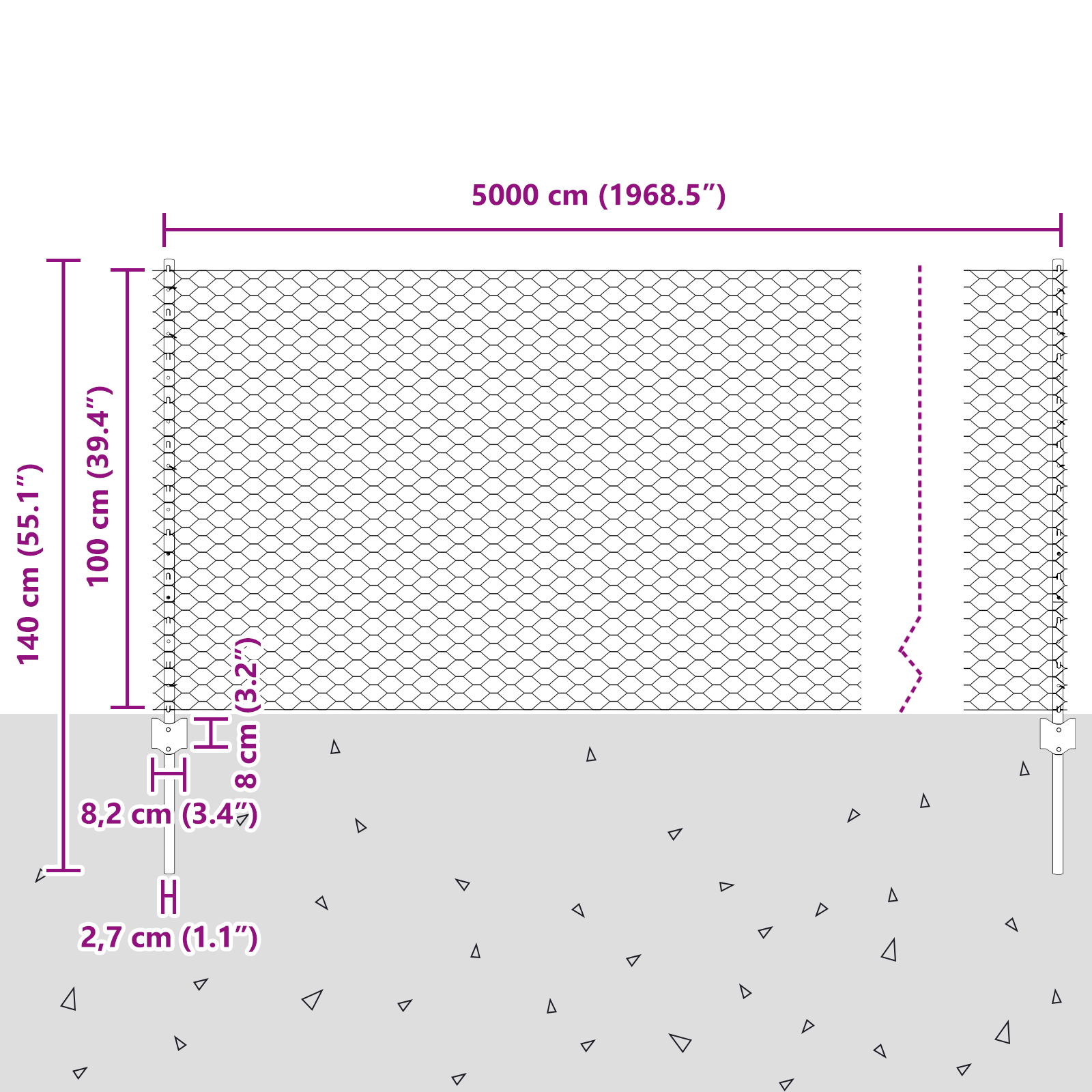Fence Posts 11 pcs U-Channel Green 100 cm Steel - Image 11