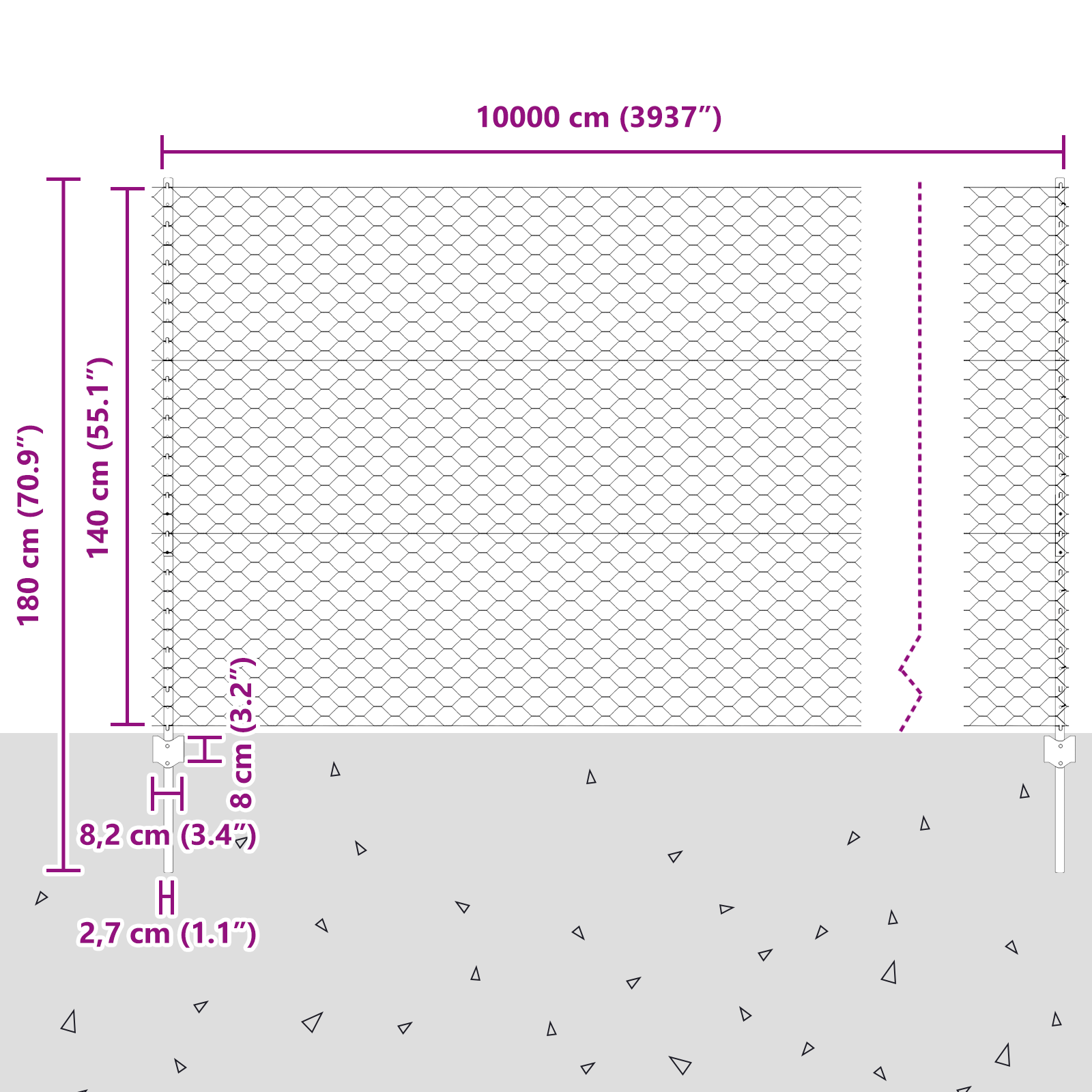 Fence Posts 11 pcs U-Channel Green 140 cm Steel - Image 11