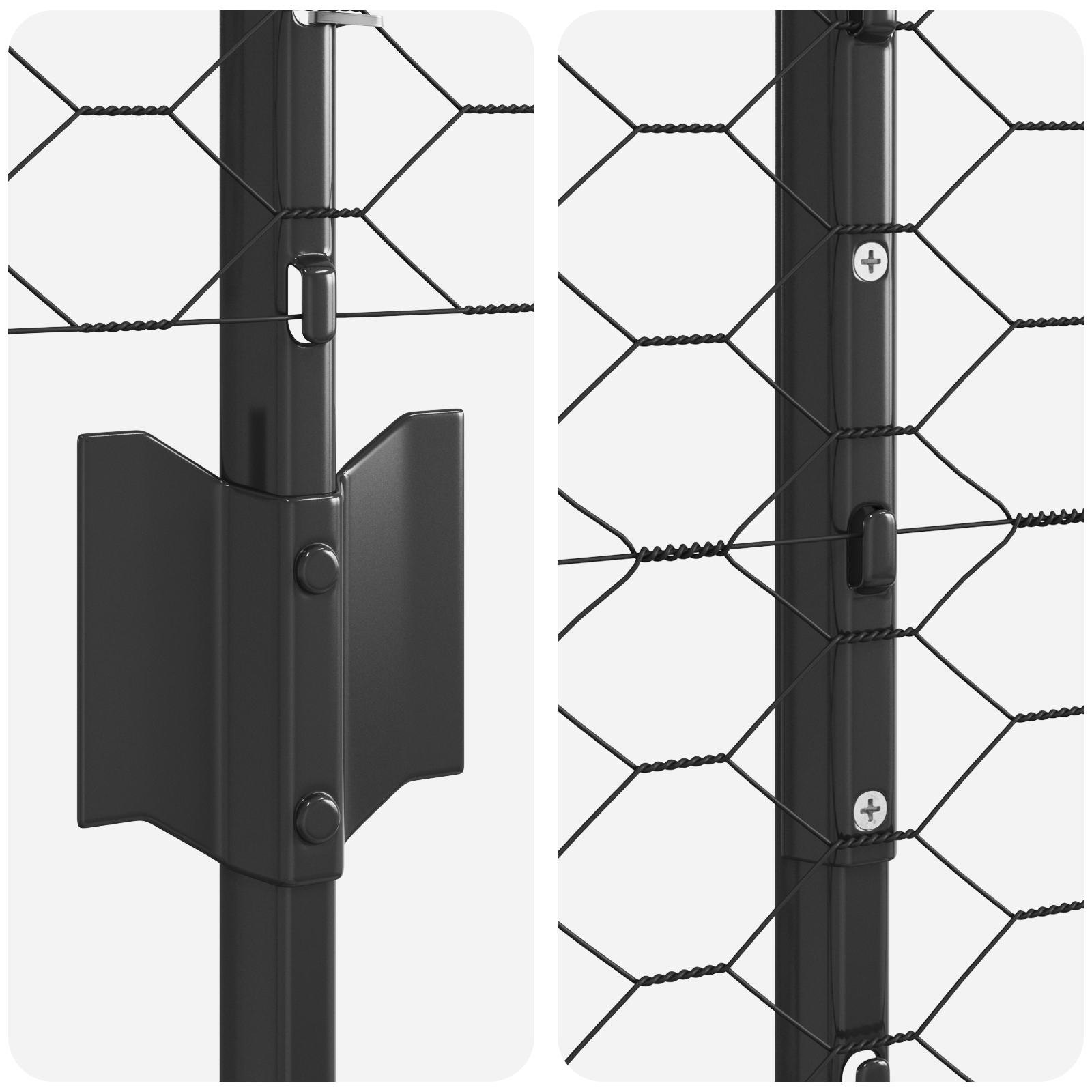 Fence Posts 10 pcs U-Channel Grey 120 cm Steel - Image 7