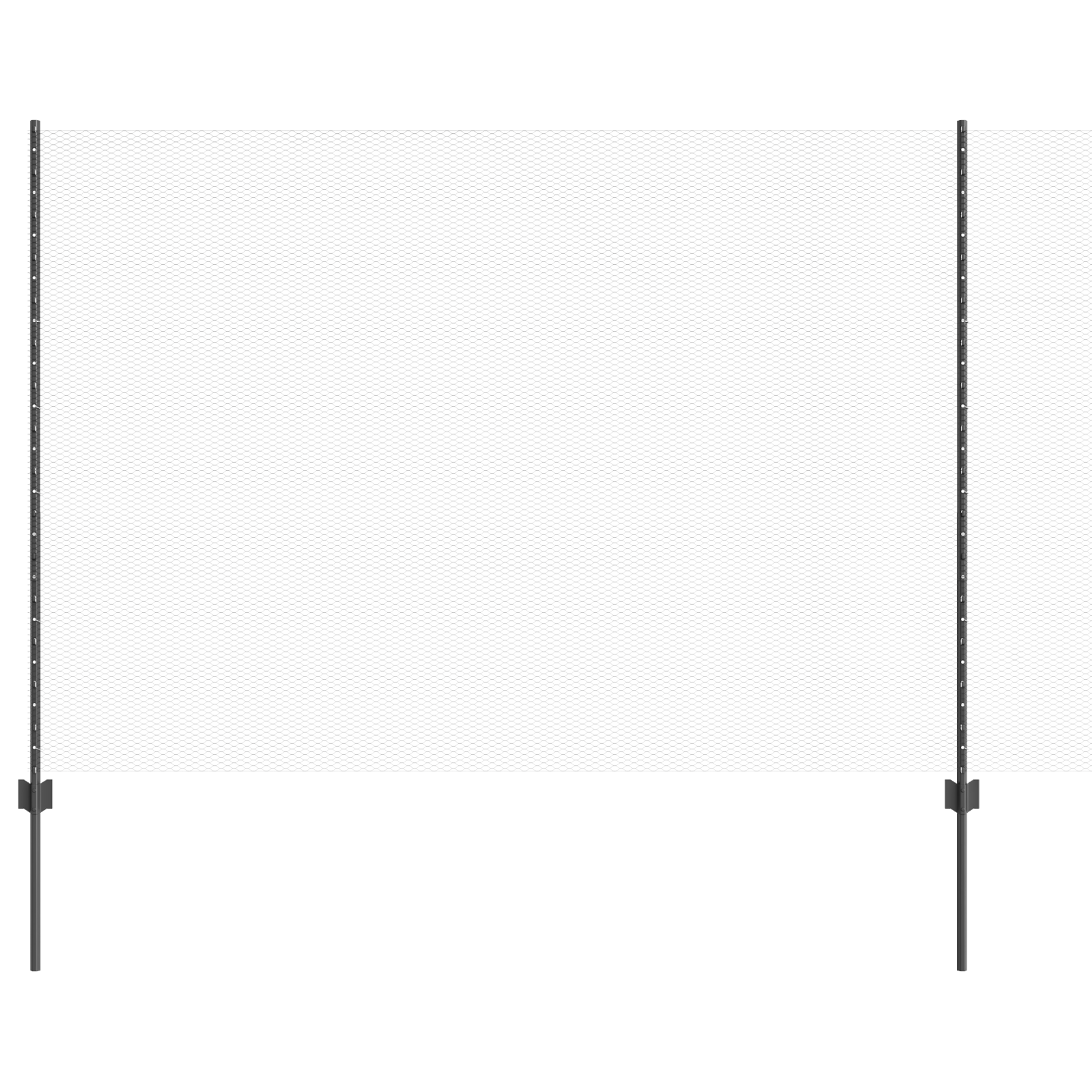 Fence Posts 10 pcs U-Channel Grey 160 cm Steel - Image 2