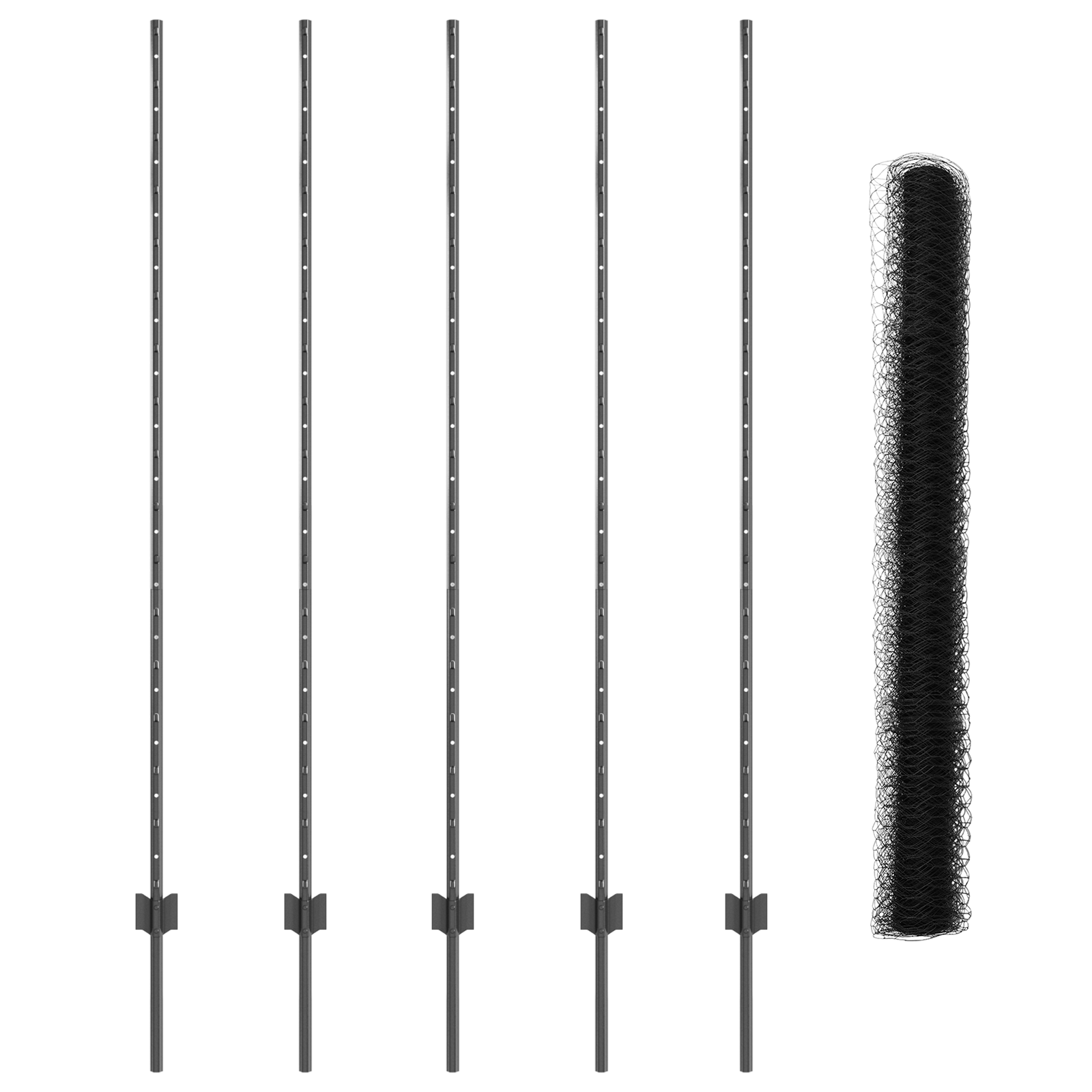 Fence Posts 10 pcs U-Channel Grey 160 cm Steel - Image 4