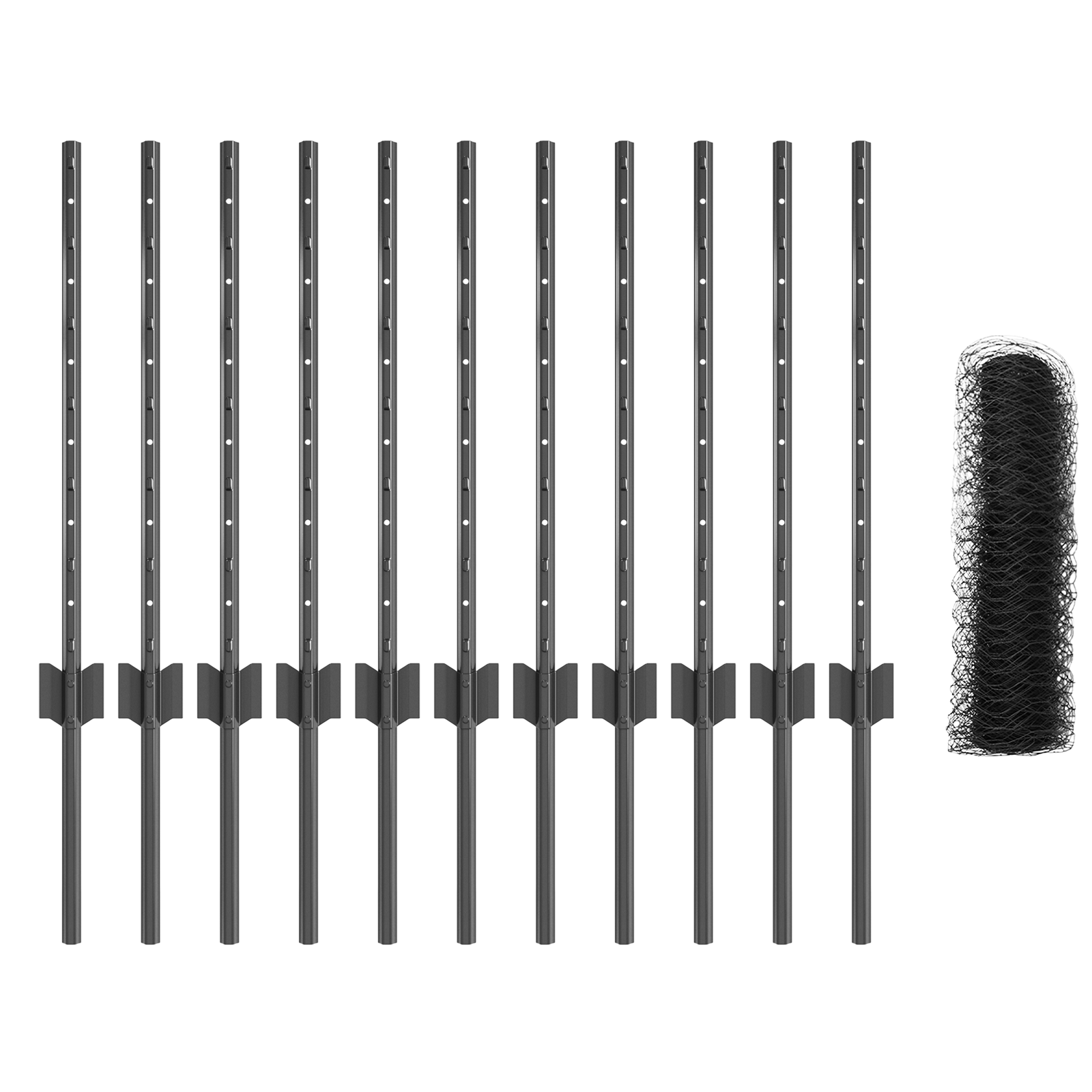 Garden Fence Set Pack of 2 Grey Metal Large Expandable - Image 4