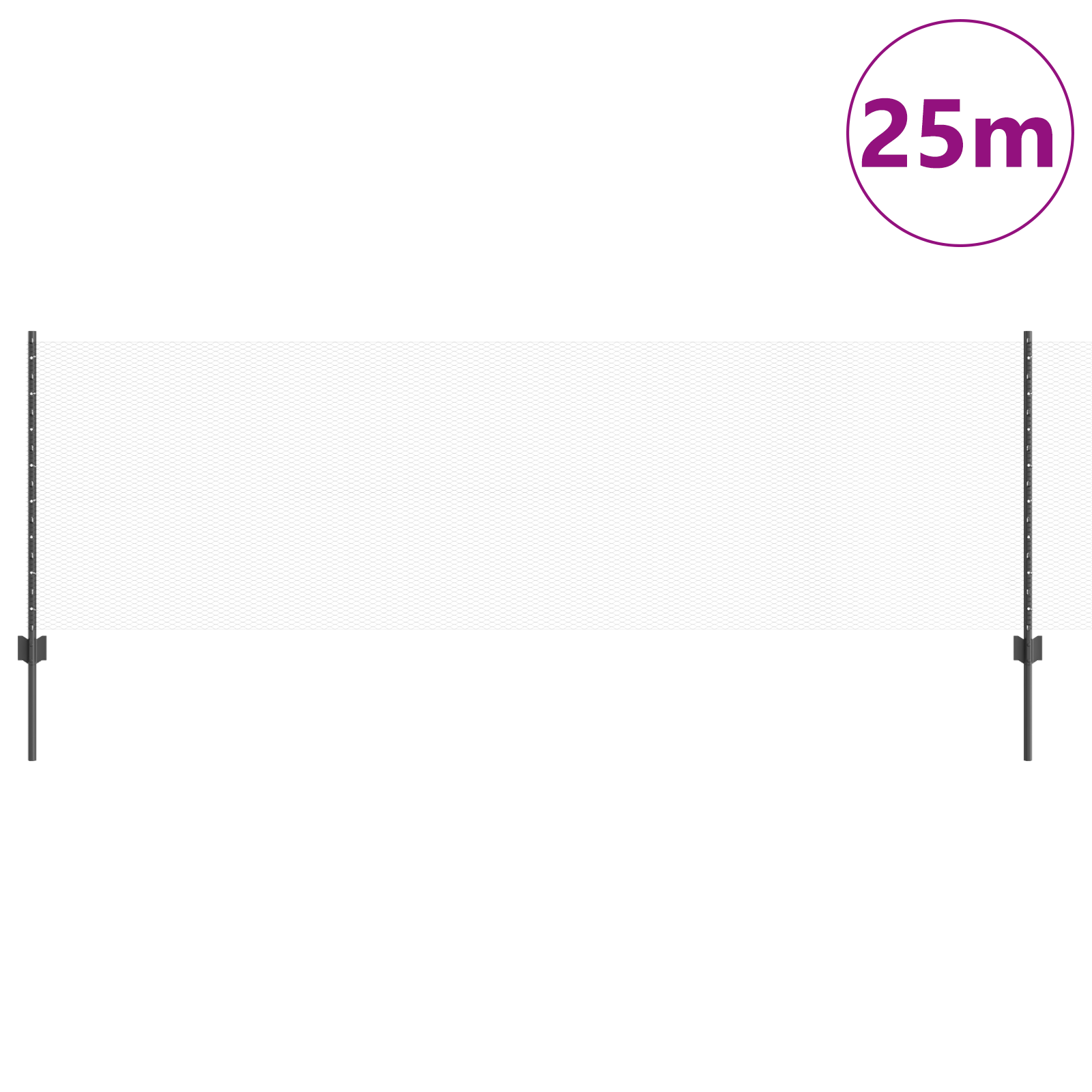 Fence Posts 11 pcs U-Channel Grey 80 cm Steel - Image 3