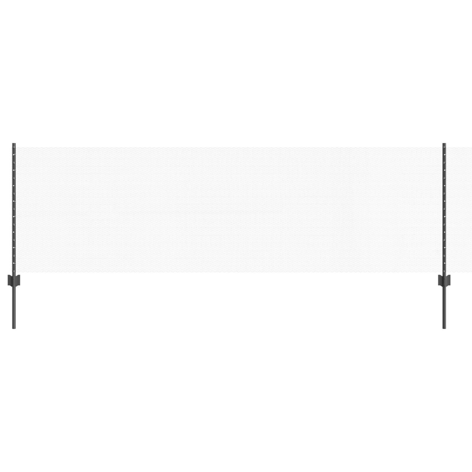 Fence Posts 11 pcs U-Channel Grey 80 cm Steel - Image 2