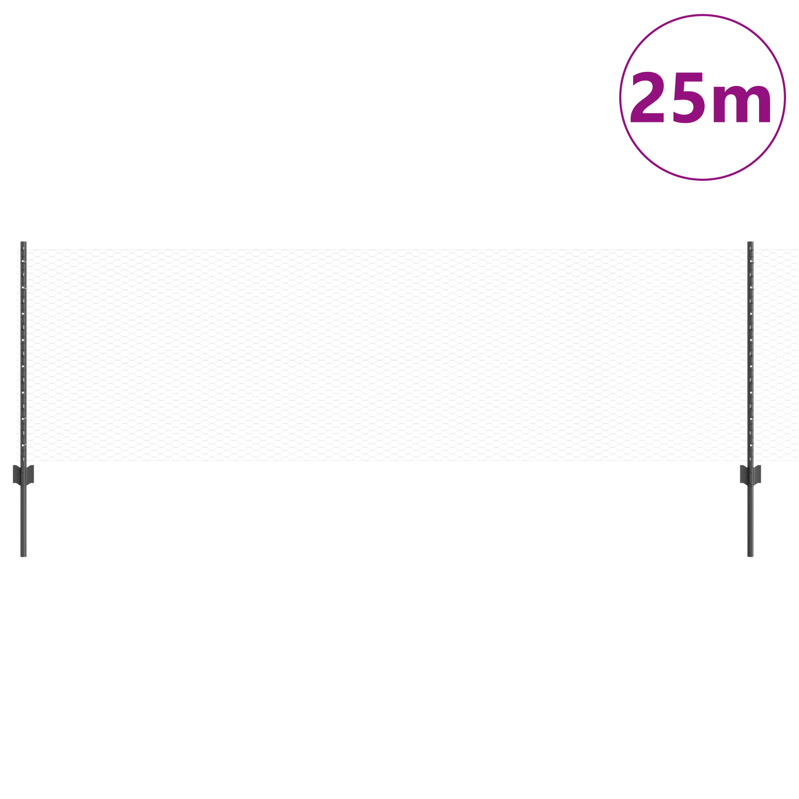Fence Posts 11 pcs U-Channel Grey 80 cm Steel - Image 3