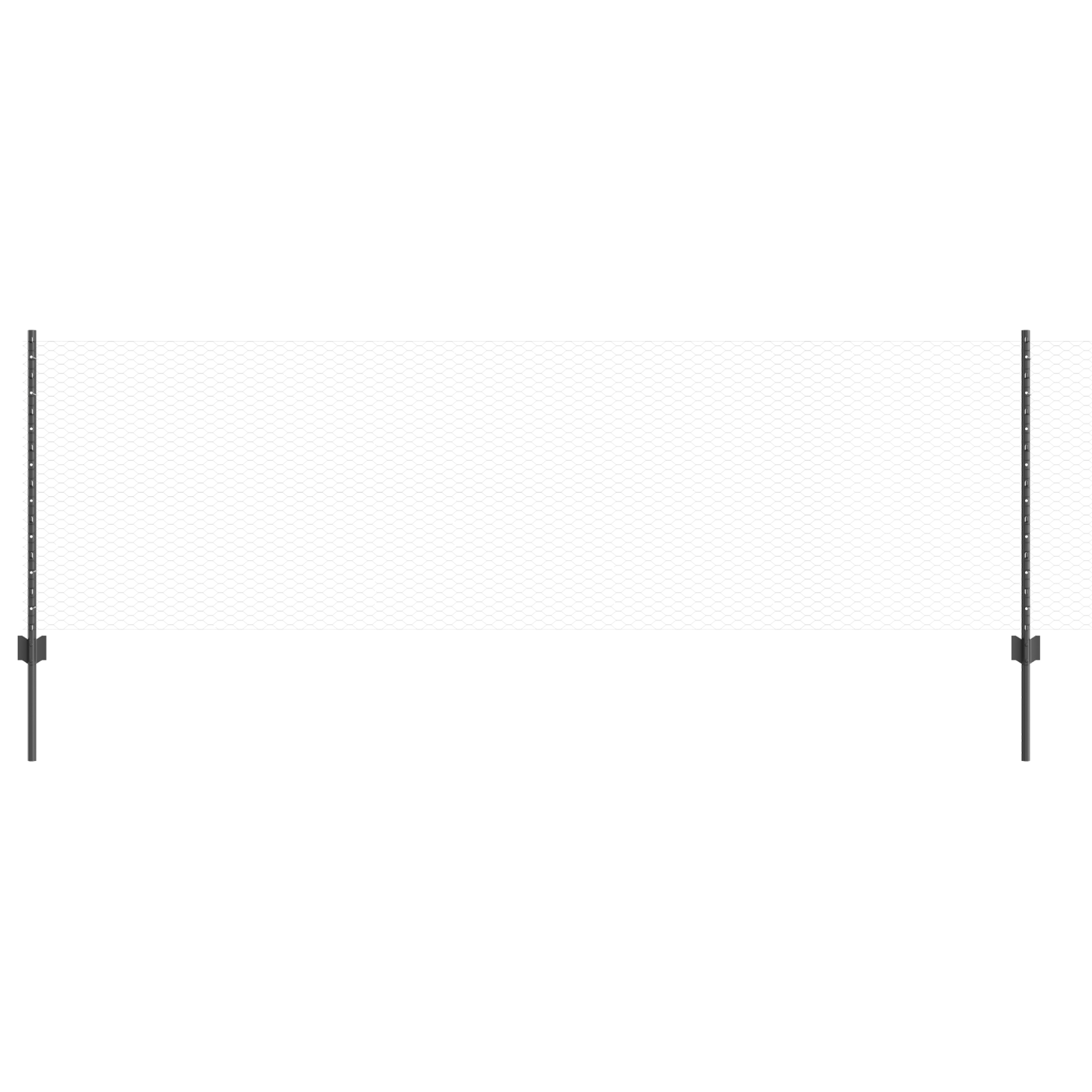 Fence Posts 11 pcs U-Channel Grey 80 cm Steel - Image 2