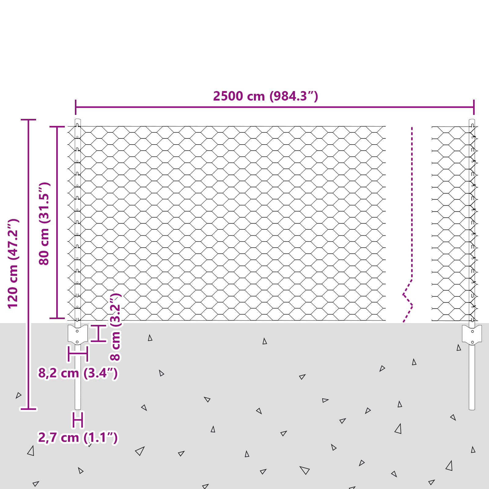 Fence Posts 11 pcs U-Channel Grey 80 cm Steel - Image 10
