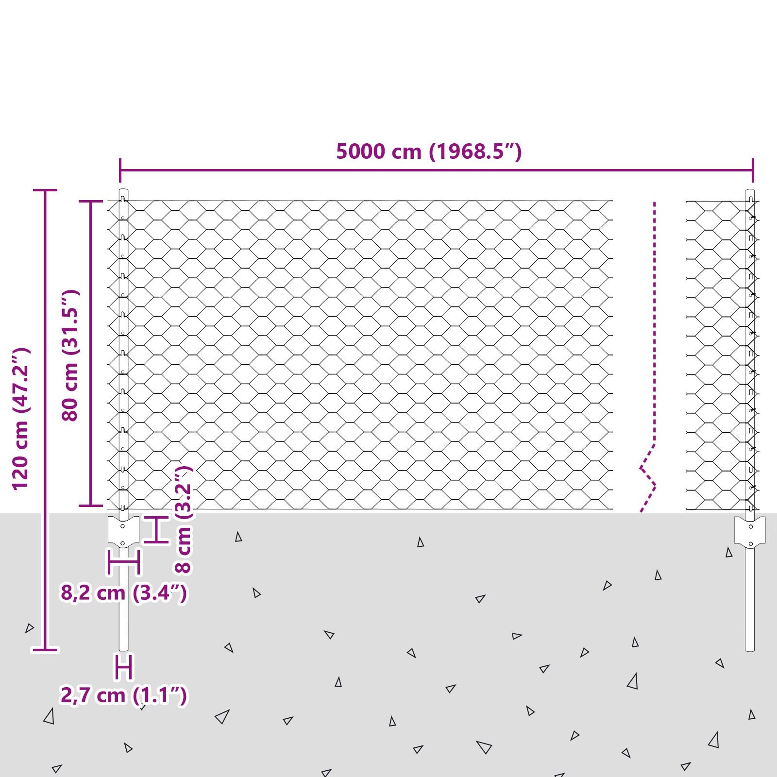 Fence Posts 11 pcs U-Channel Grey 80 cm Steel - Image 10