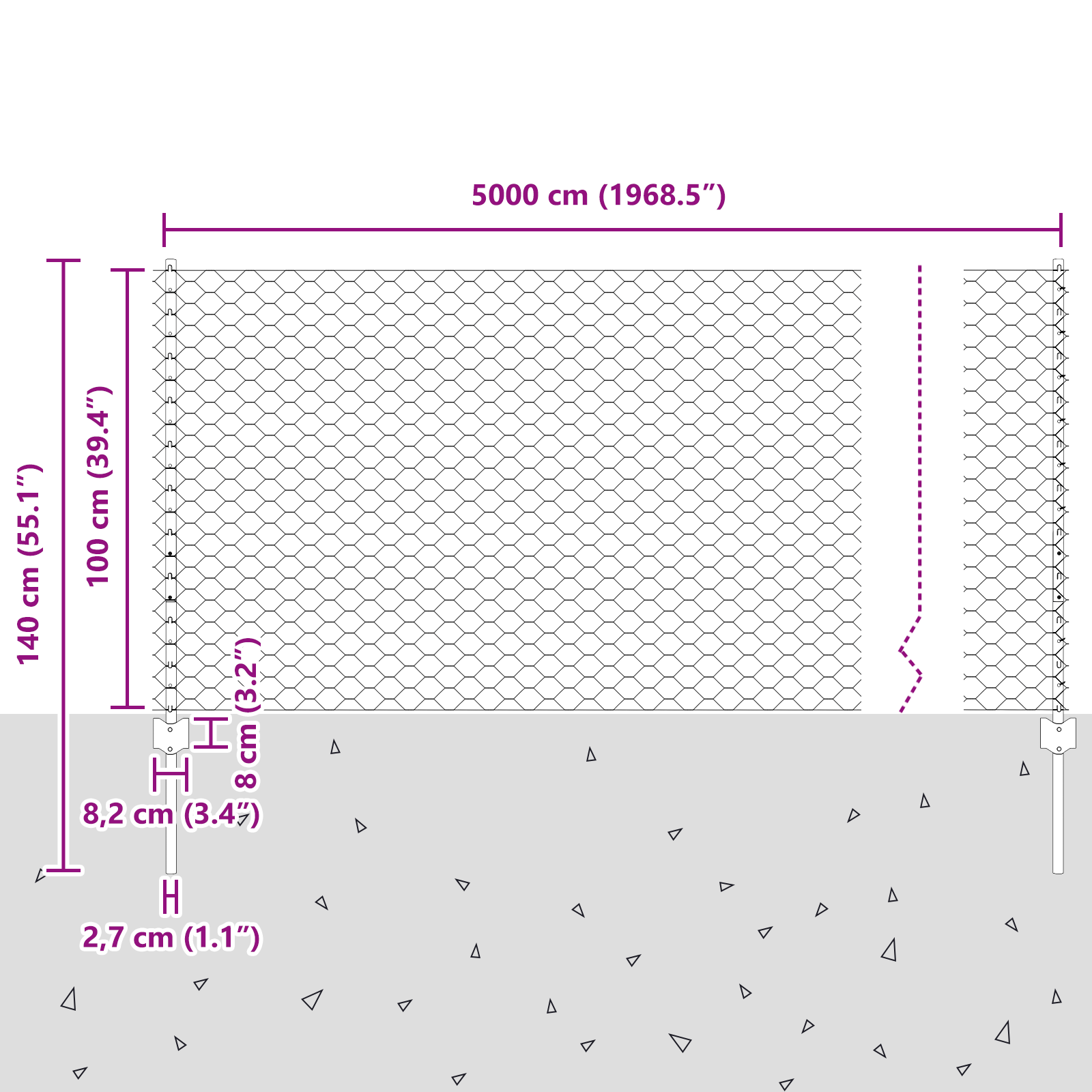 Fence Posts 22 pcs U-Channel Grey 100 cm Steel - Image 11