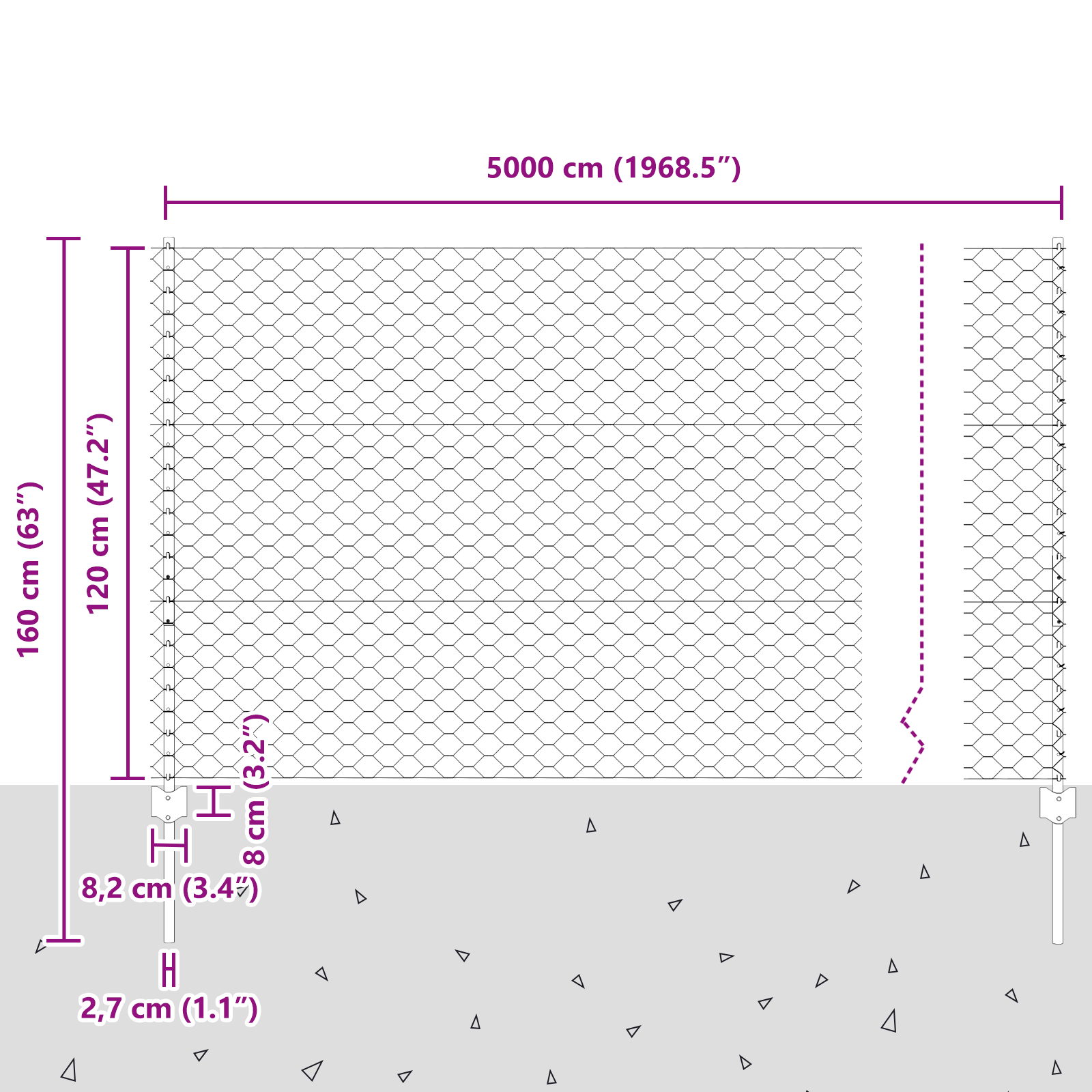 Fence Posts 22 pcs U-Channel Grey 120 cm Steel - Image 11