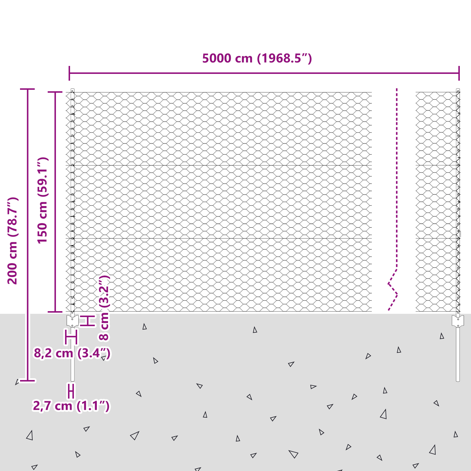 Fence Posts 22 pcs U-Channel Grey 150 cm Steel - Image 11