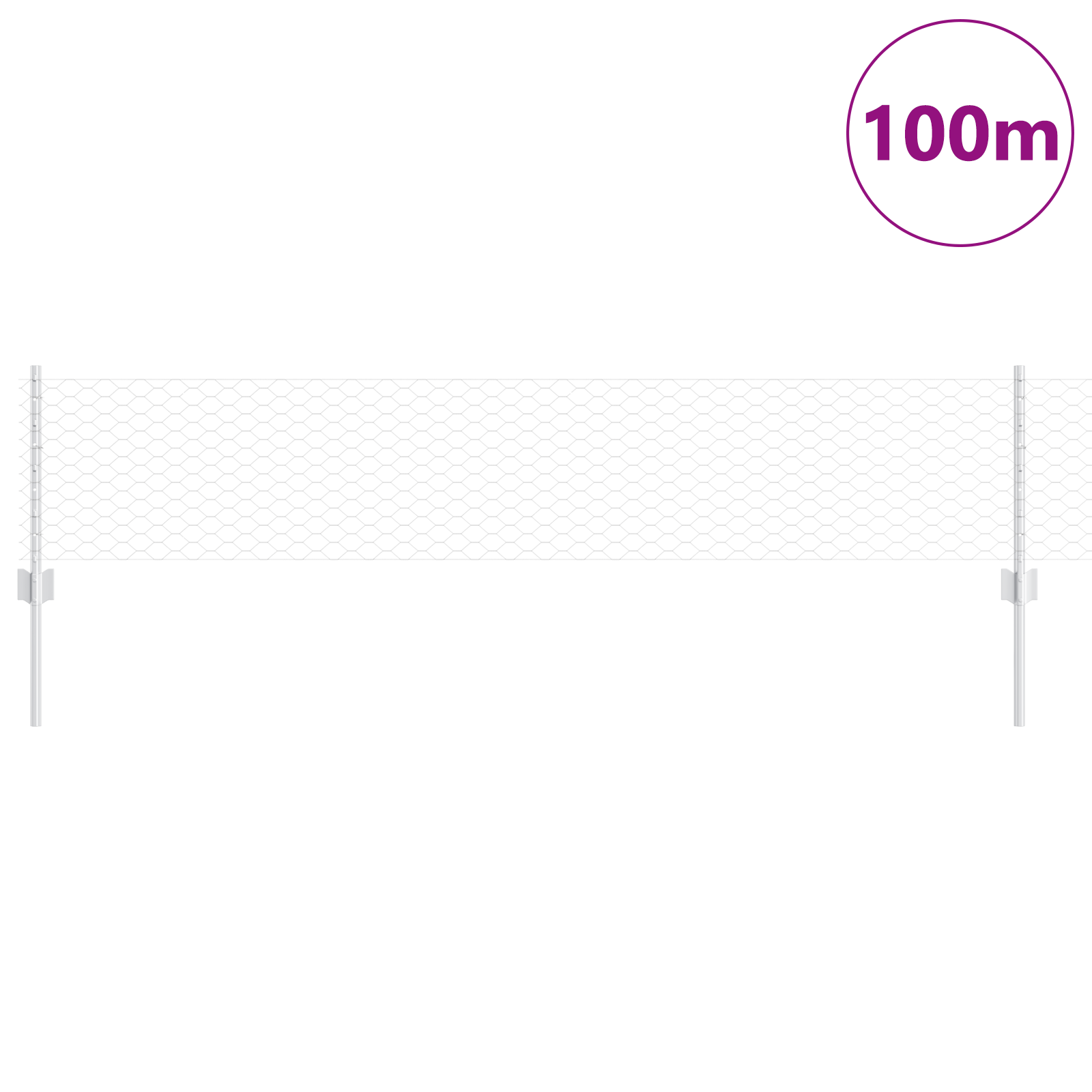 Fence Posts 11 pcs U-Channel Grey 40 cm Steel - Image 3