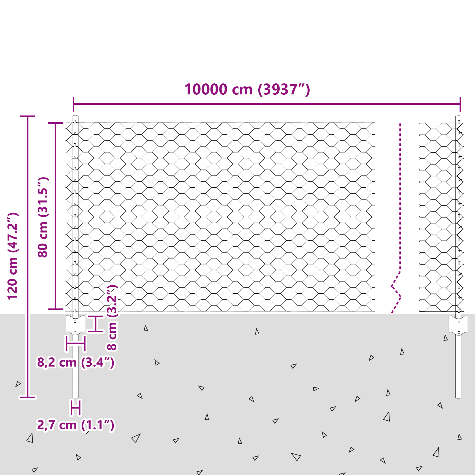 Fence Posts 11 pcs U-Channel Grey 80 cm Steel - Image 10