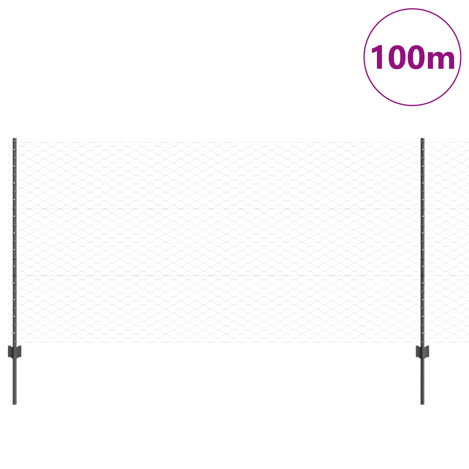 Fence Posts 22 pcs U-Channel Grey 120 cm Steel - Image 3