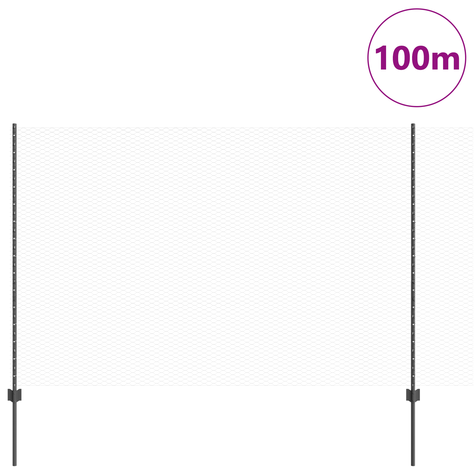 Fence Posts 22 pcs U-Channel Grey 150 cm Steel - Image 3