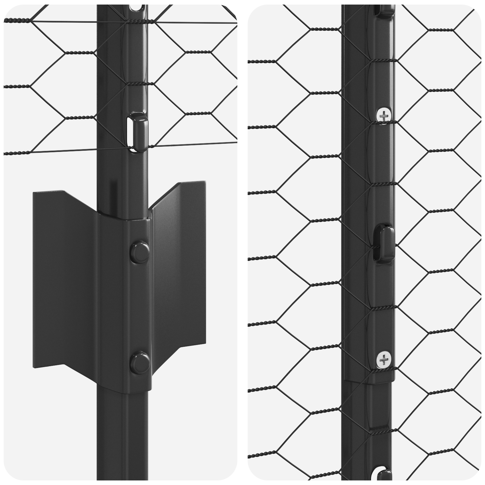 Fence Posts 22 pcs U-Channel Grey 160 cm Steel - Image 7