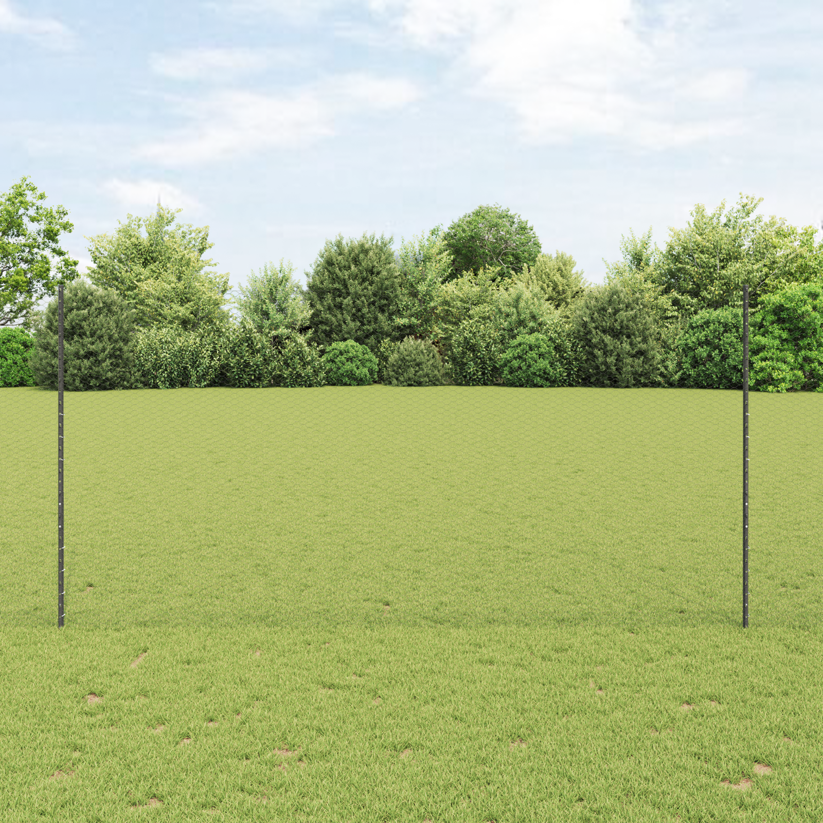 Fence Posts 22 pcs U-Channel Grey 160 cm Steel