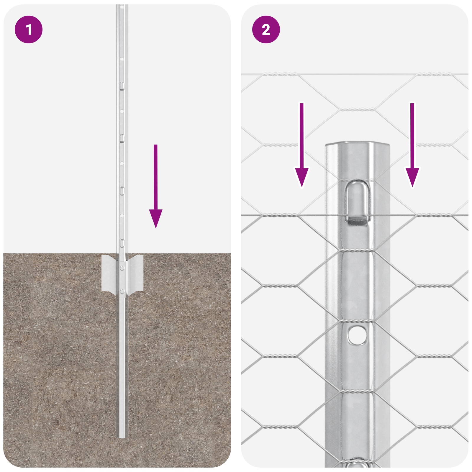 Fence Posts 5 pcs U-Channel 40 cm Galvanised Steel - Image 9