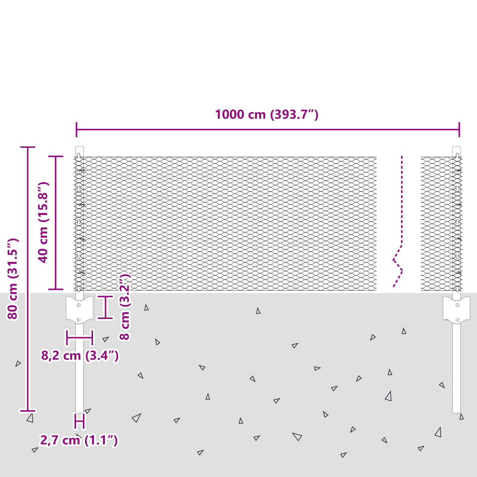 Fence Posts 5 pcs U-Channel 40 cm Galvanised Steel - Image 10