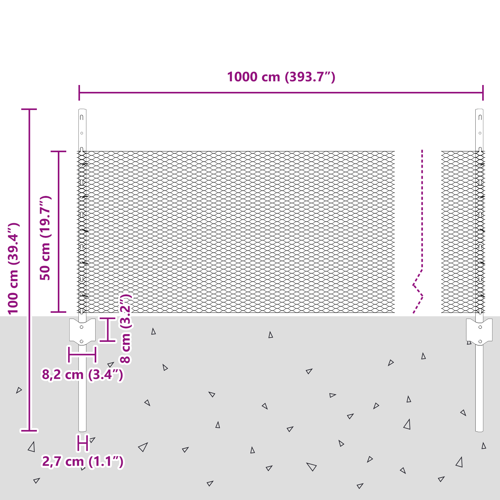 Fence Posts 5 pcs U-Channel 60 cm Galvanised Steel - Image 10