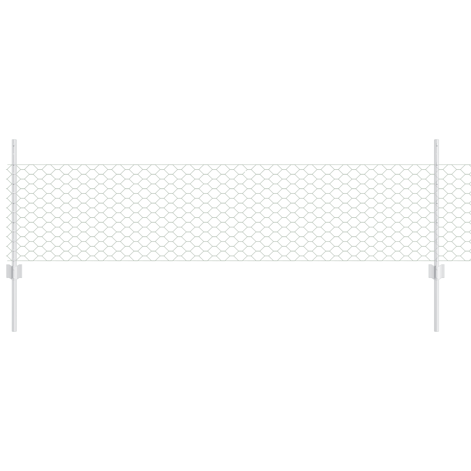 Fence Posts 5 pcs U-Channel 60 cm Galvanised Steel - Image 2