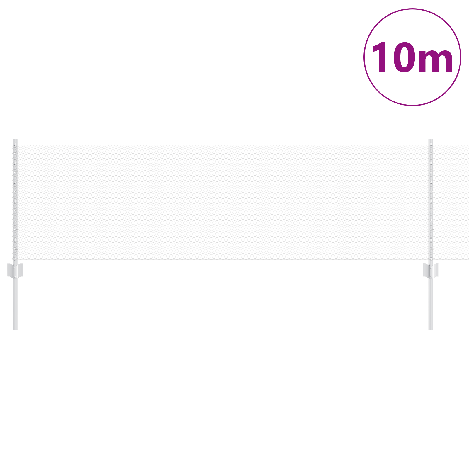 Fence Posts 5 pcs U-Channel 60 cm Galvanised Steel - Image 3